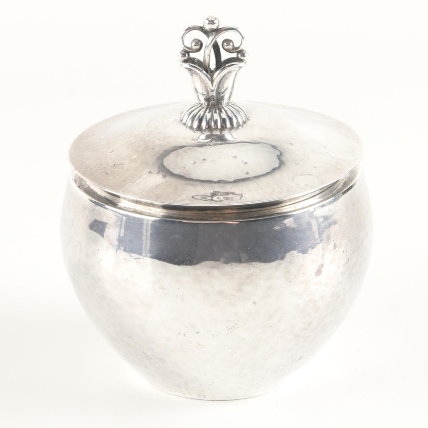 Georg Jensen Danish Sterling Silver Powder Jar