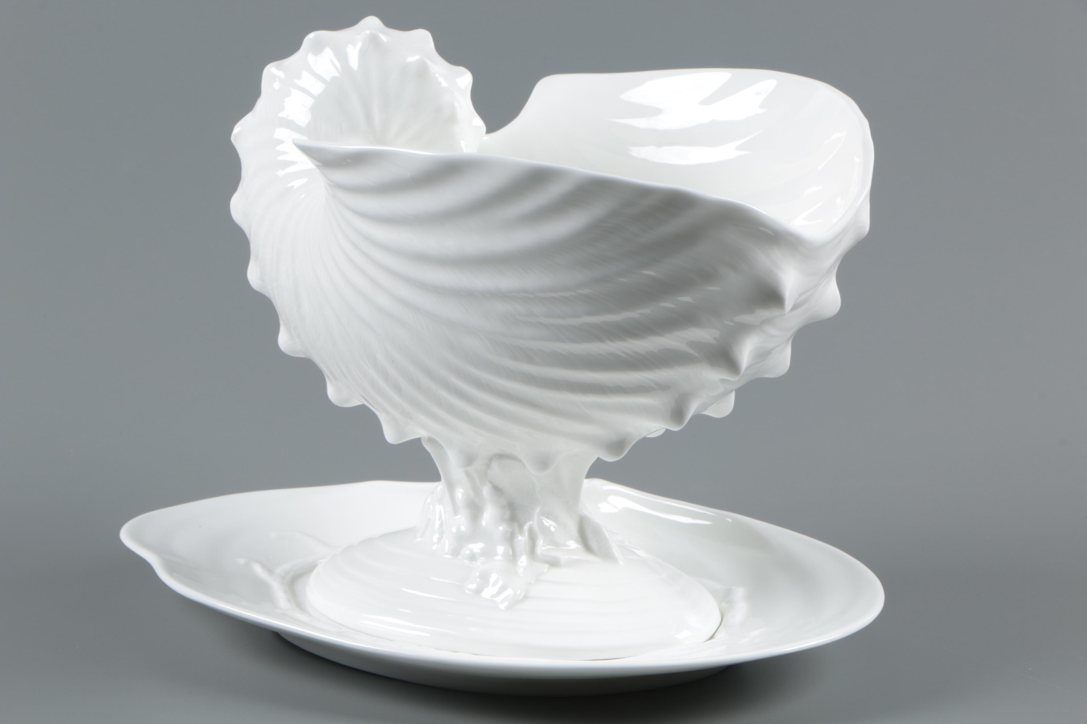 Wedgwood "Nautilus" Bone China Centerpiece with Underplate