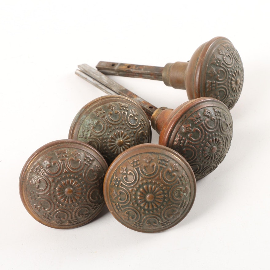 Antique Cast Metal Door Knobs