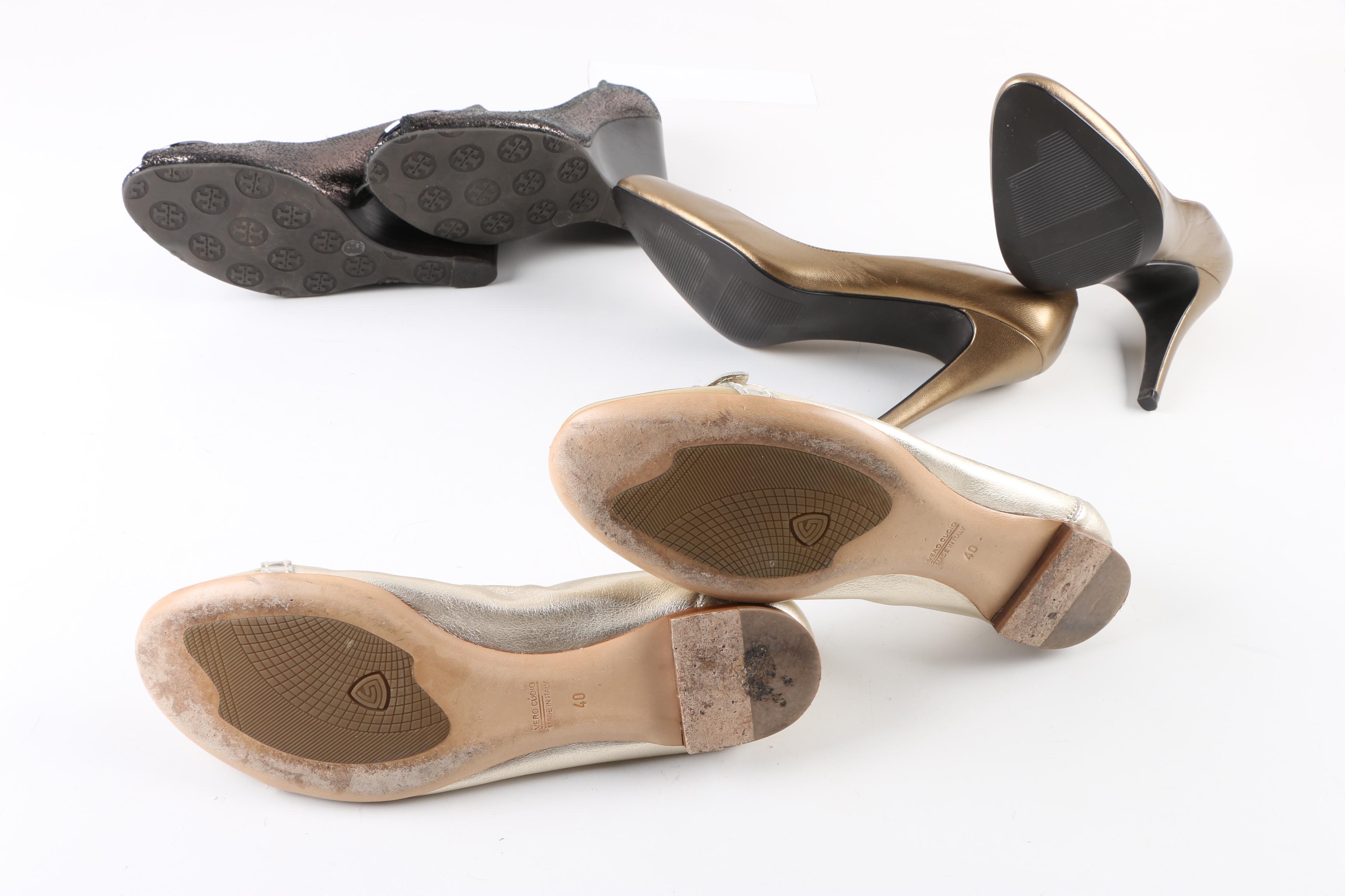 Women's Leather Pumps and Flats Including Tory Burch and Michael Shannon