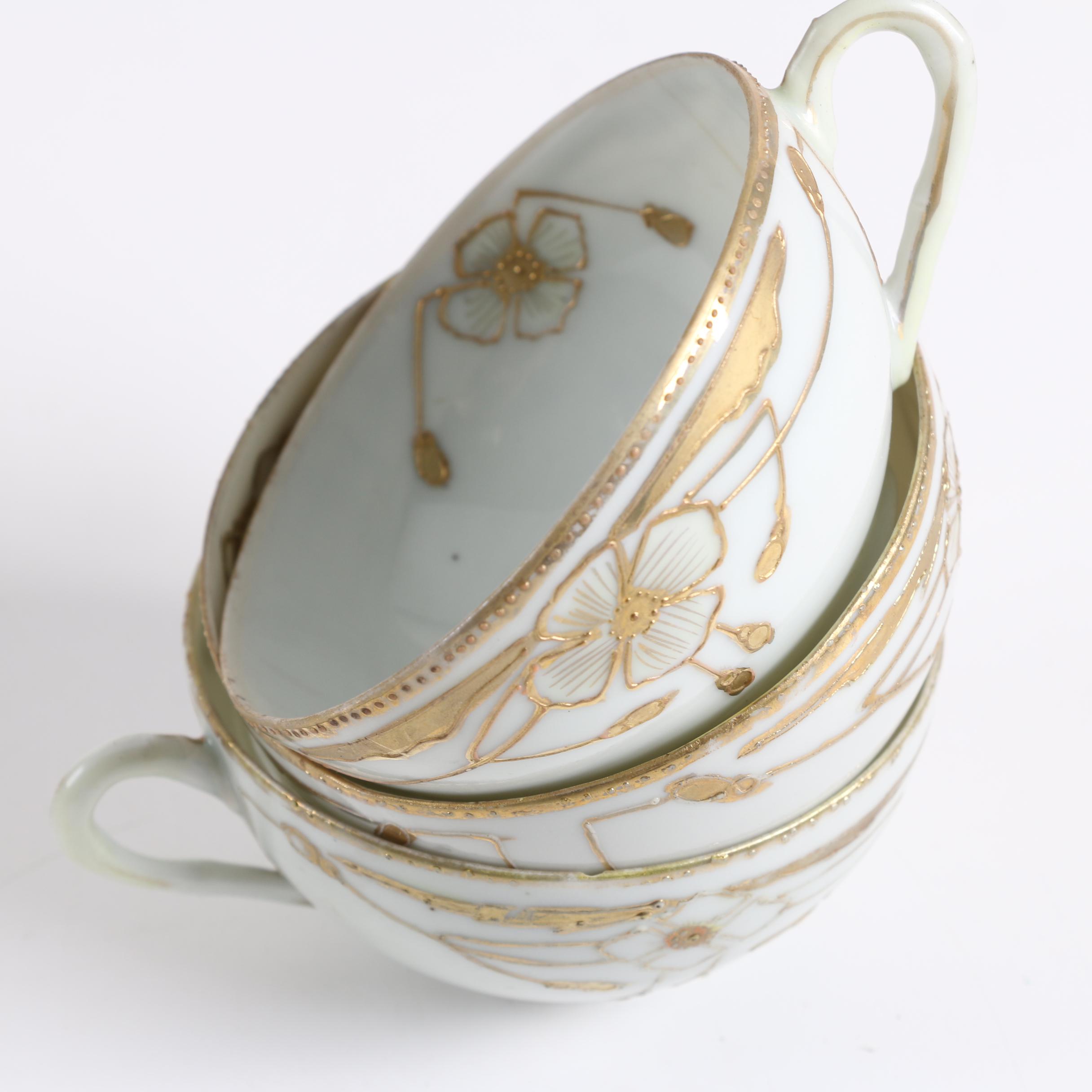 Vintage Japanese Bibi Hand-Painted Porcelain Tableware