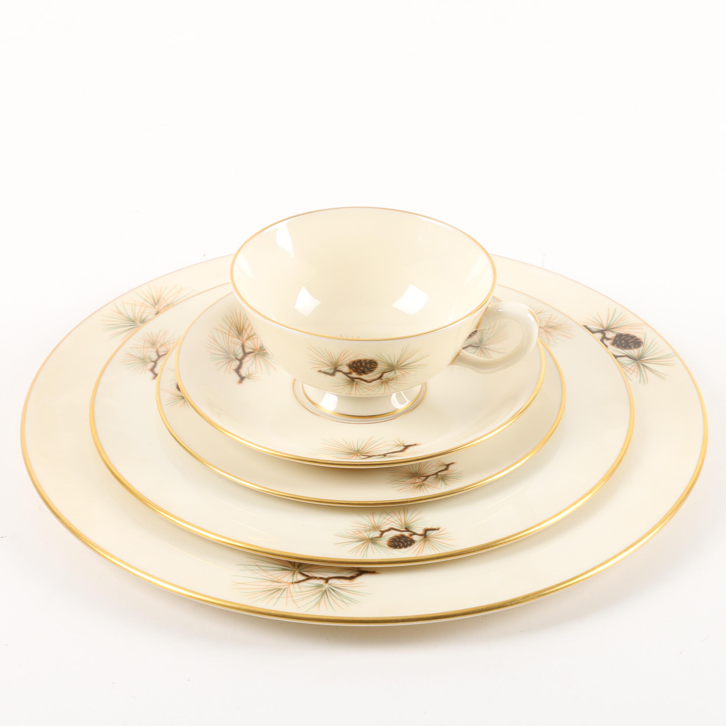 Vintage Lenox "Pine" China Place Setting