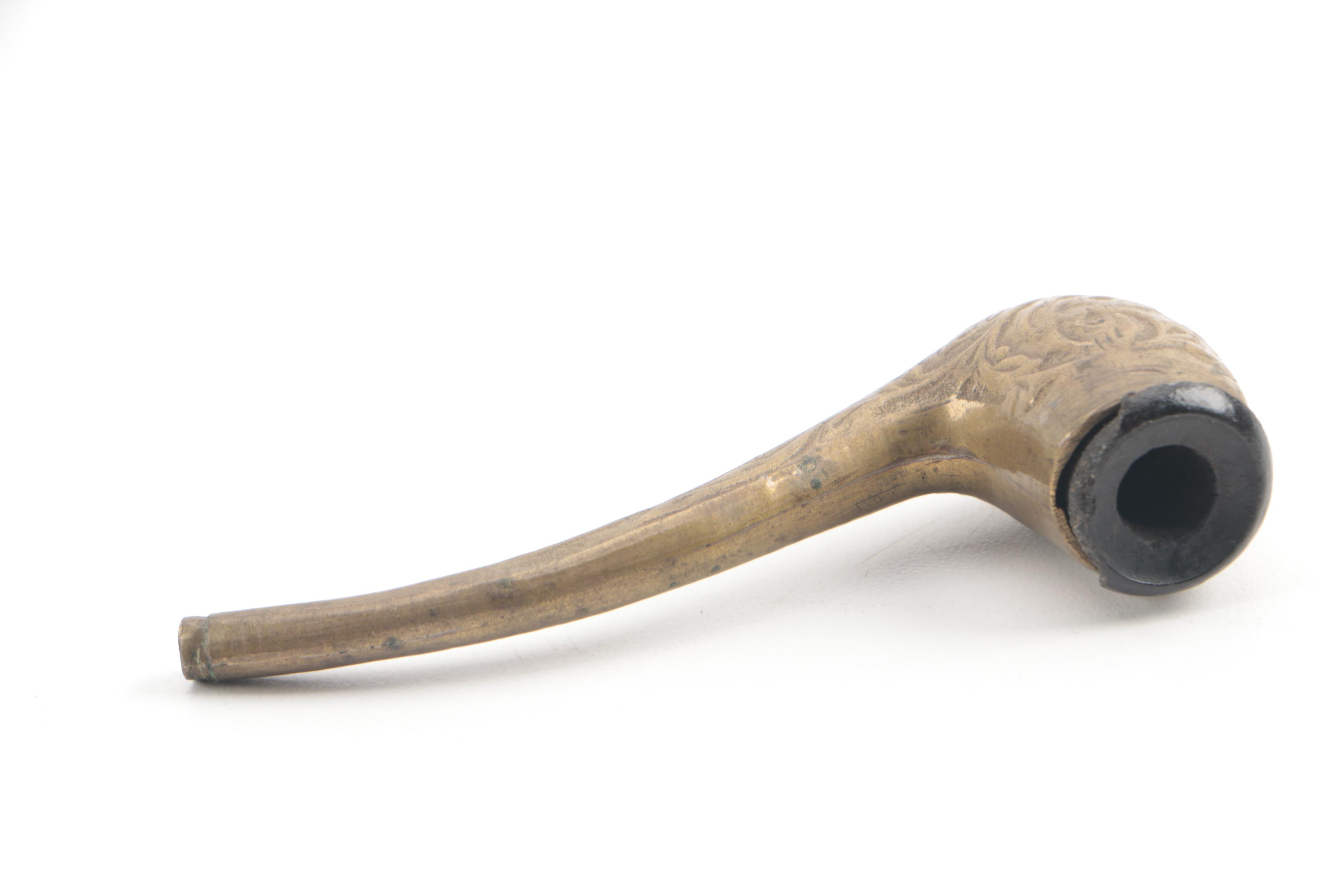 Vintage Brass Tobacco Pipe and Cigarette Case