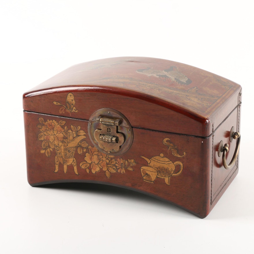 Vintage Chinese Painted Diminutive Chest