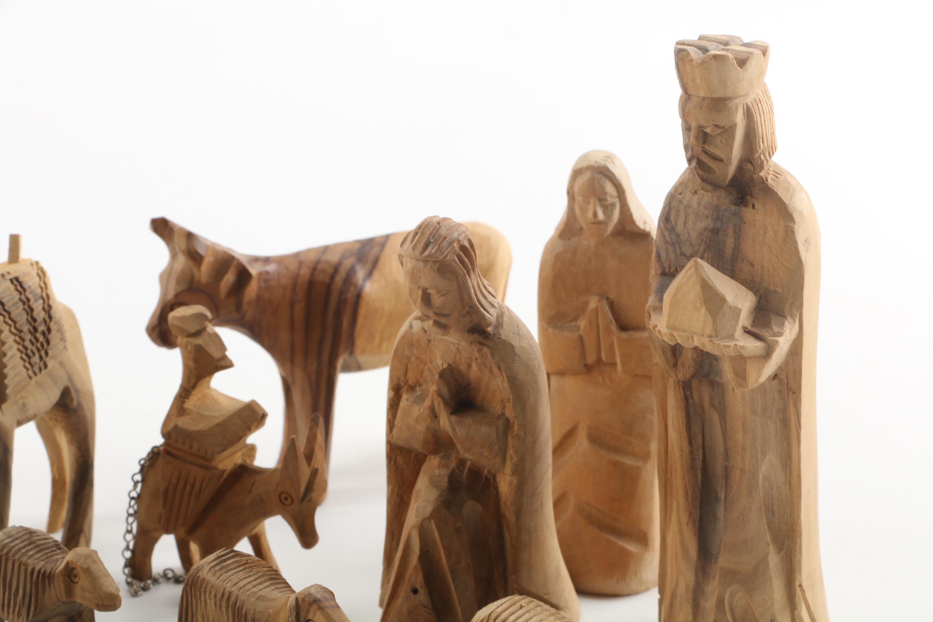 Bethlehem Handicrafts Olive Wood Nativity Scene and Camel Caravan