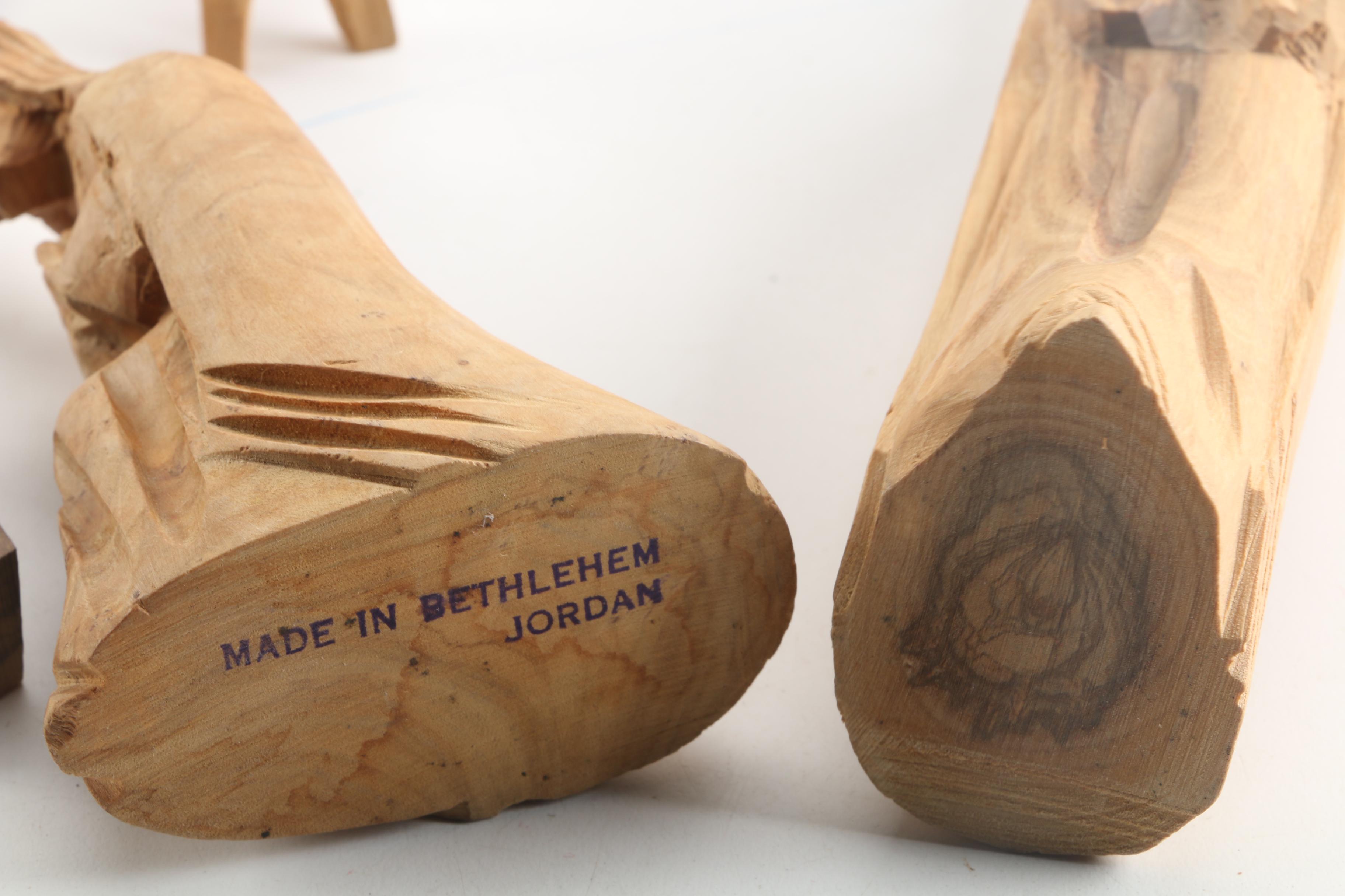 Bethlehem Handicrafts Olive Wood Nativity Scene and Camel Caravan