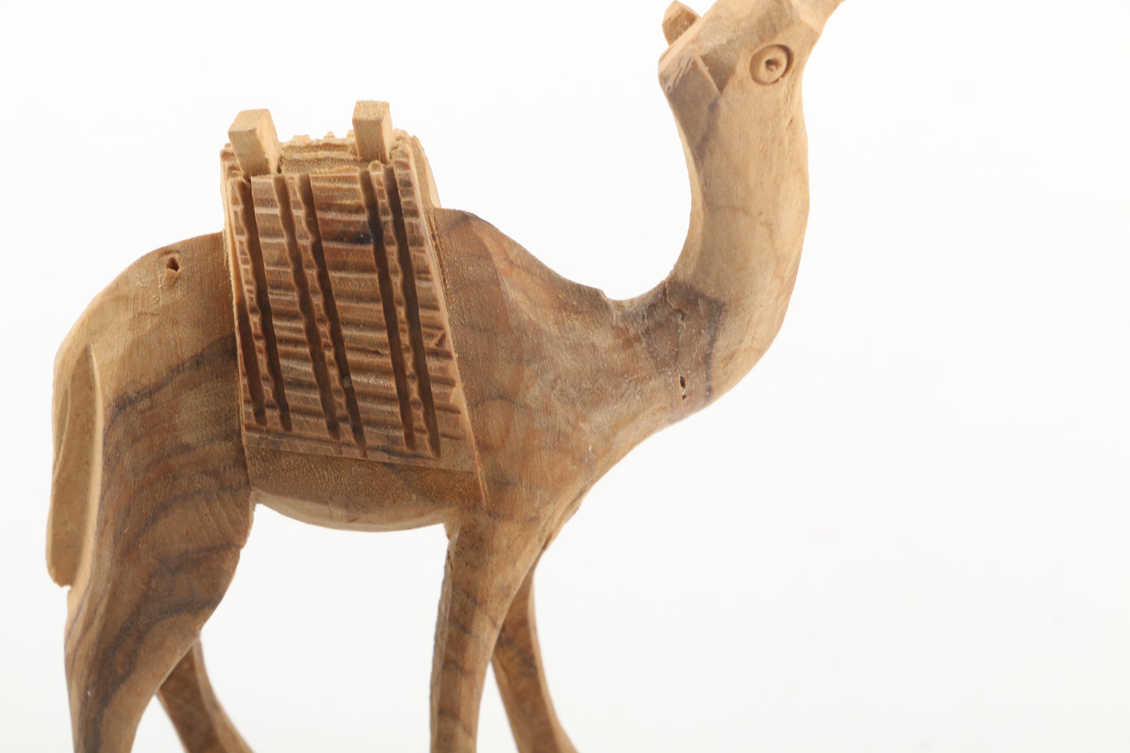Bethlehem Handicrafts Olive Wood Nativity Scene and Camel Caravan