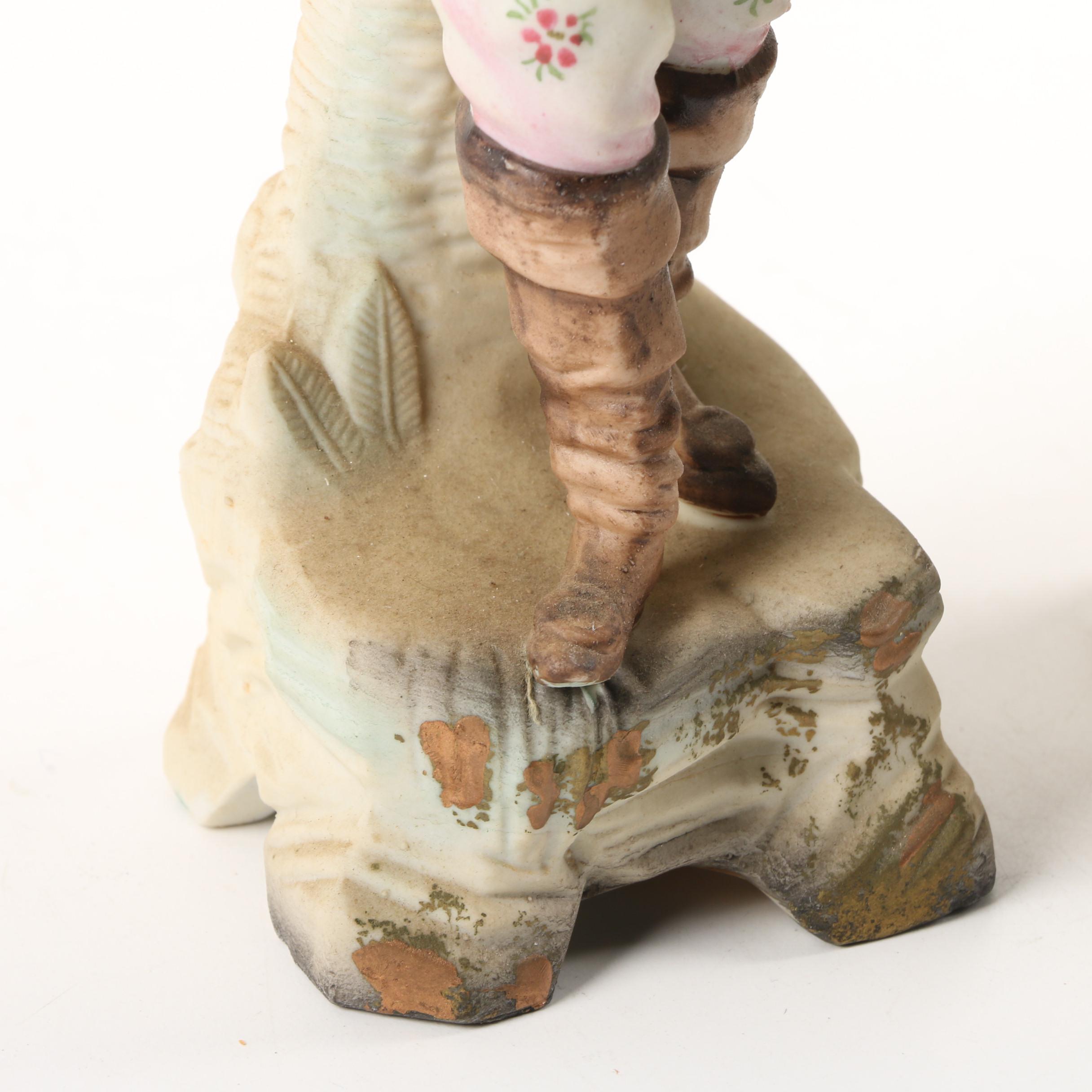 Betson Hand-Painted Bisque Porcelain Figurines Made in Occupied Japan