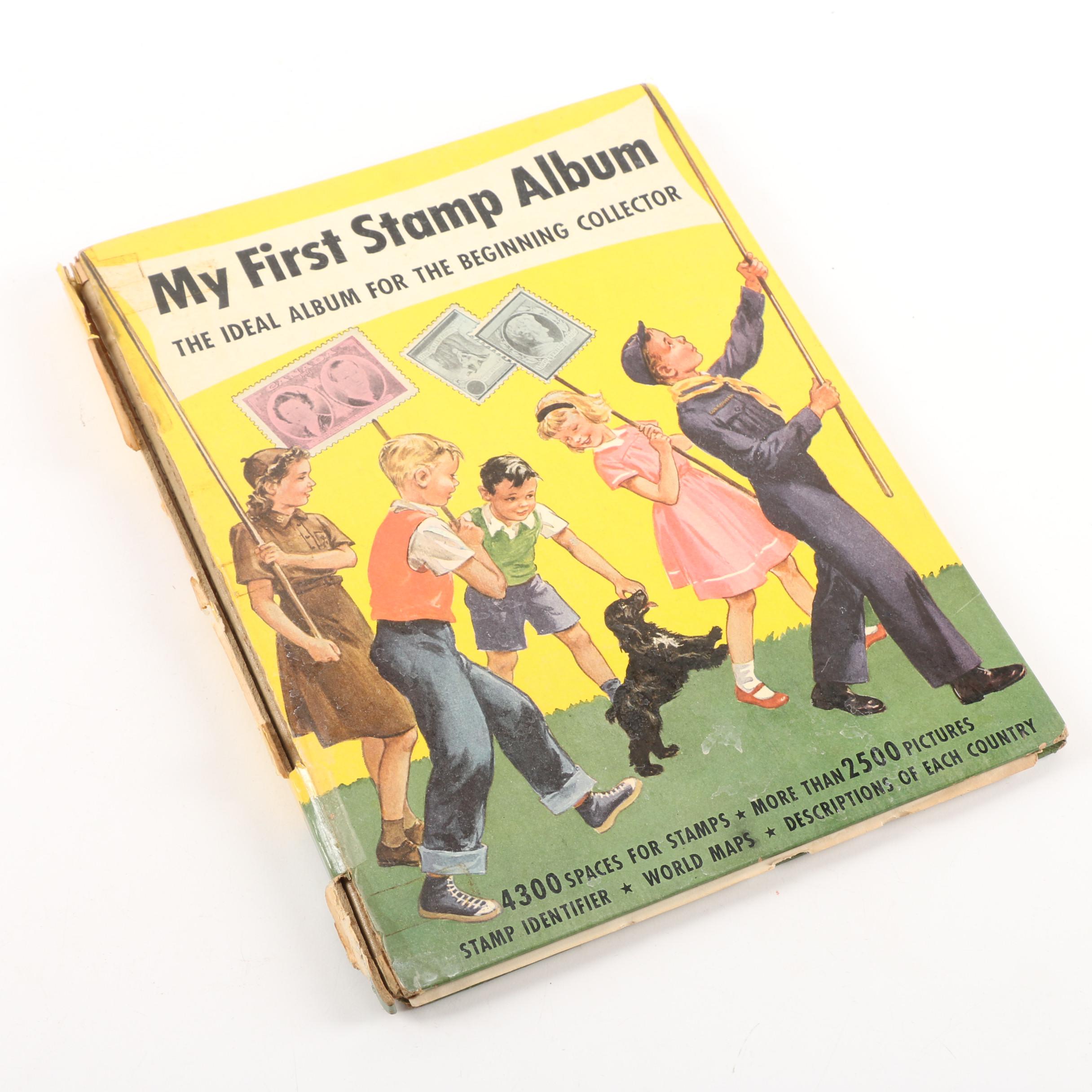 Vintage Stamp Albums and "Handbook of United States Coins"