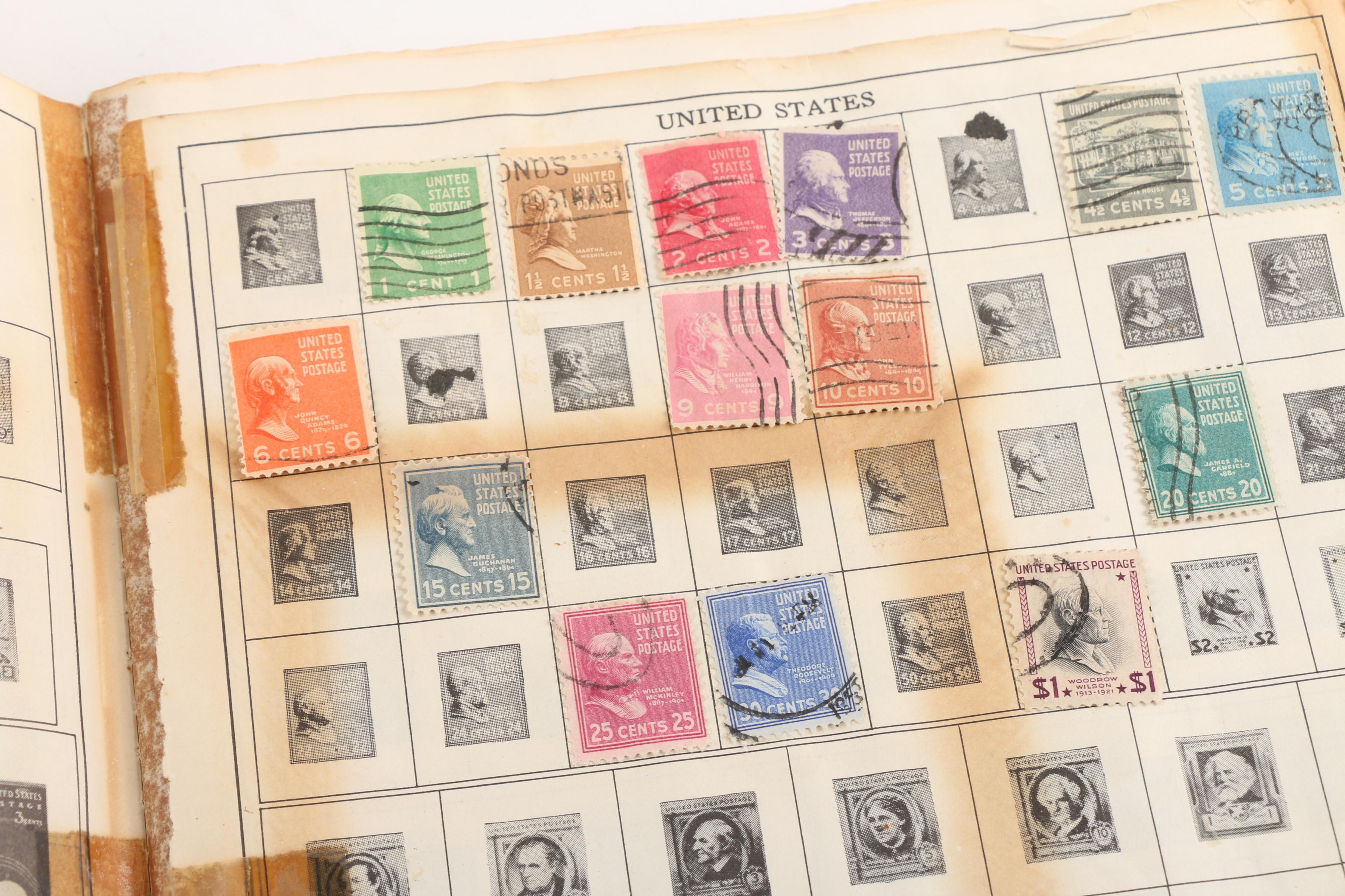 Vintage Stamp Albums and "Handbook of United States Coins"