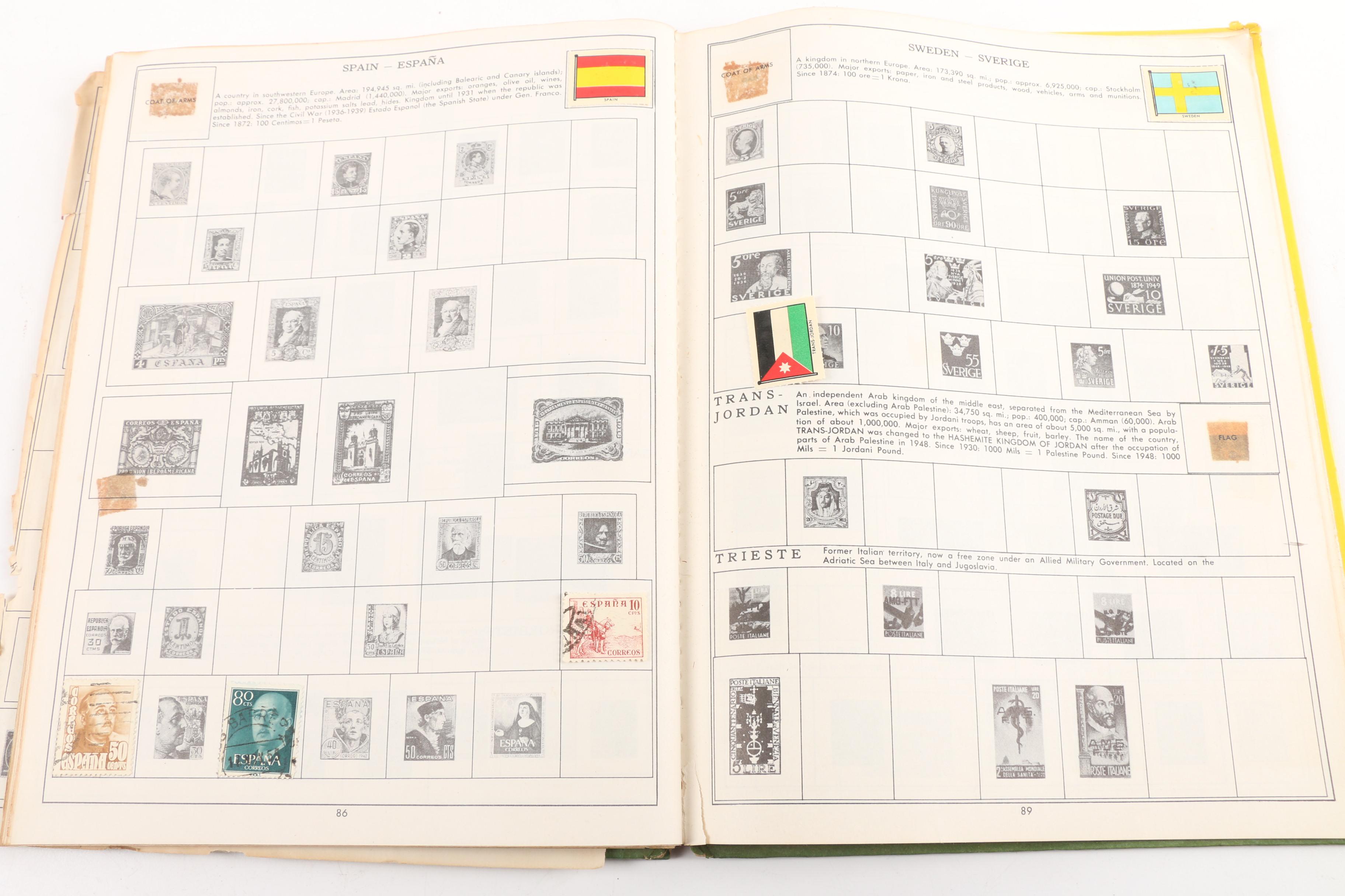 Vintage Stamp Albums and "Handbook of United States Coins"