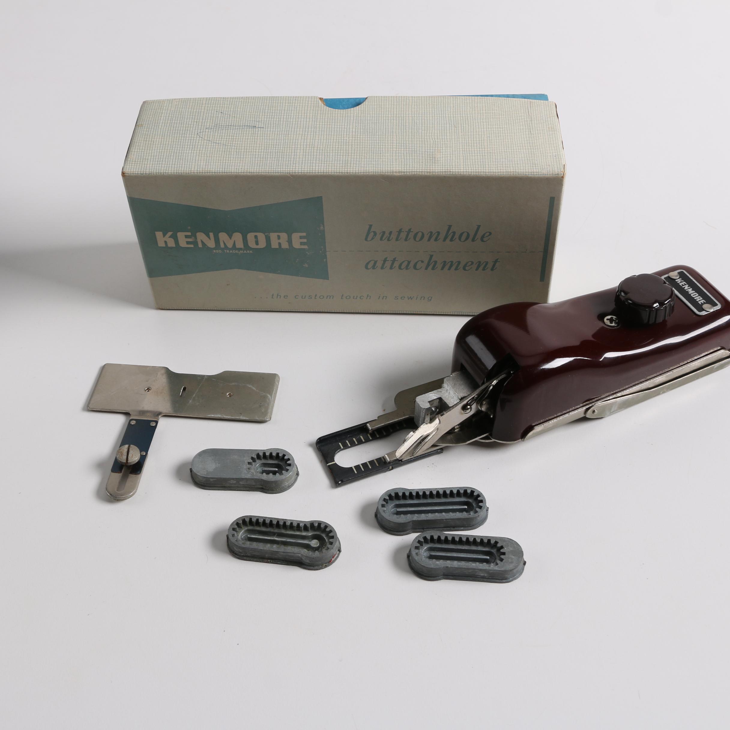 Vintage Kenmore Buttonhole Attachment and Other Sewing Supplies