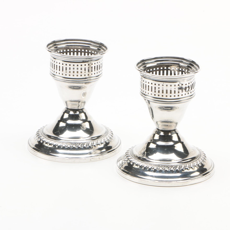 National Silver Co. Weighted Sterling Candleholders