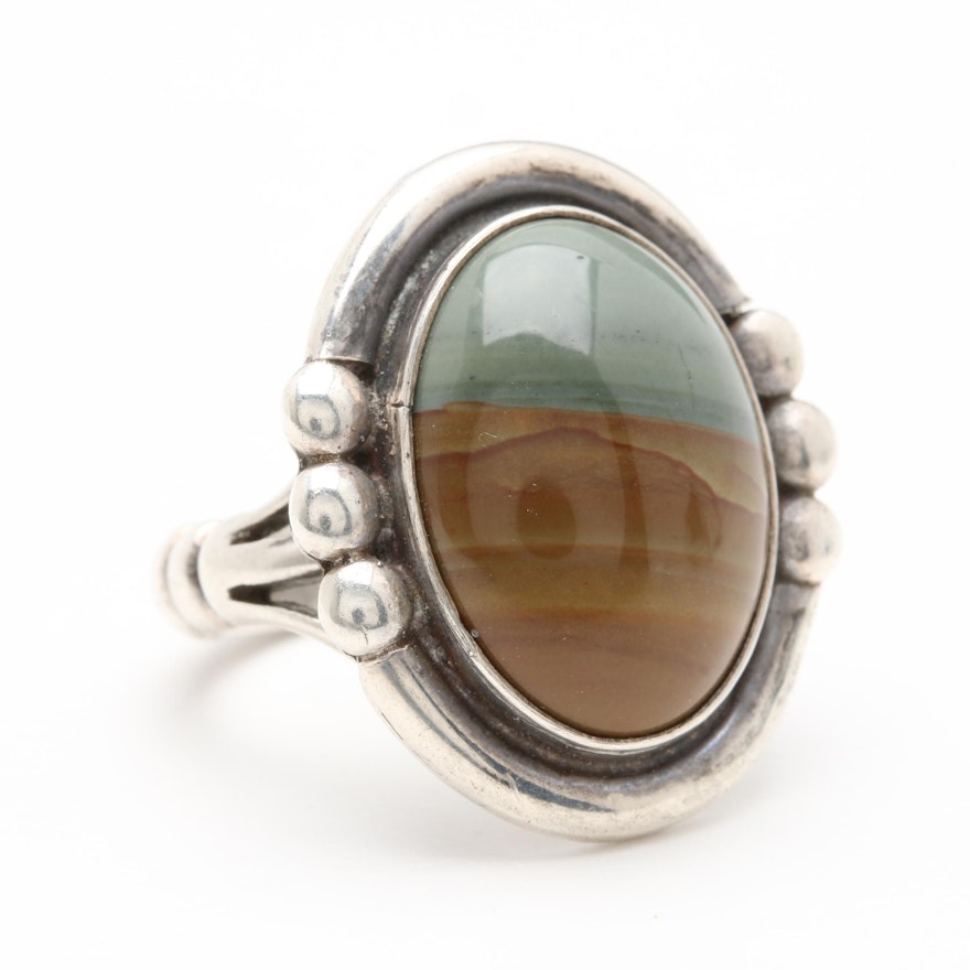 Frank Patania Jr. Sterling Silver Jasper Ring