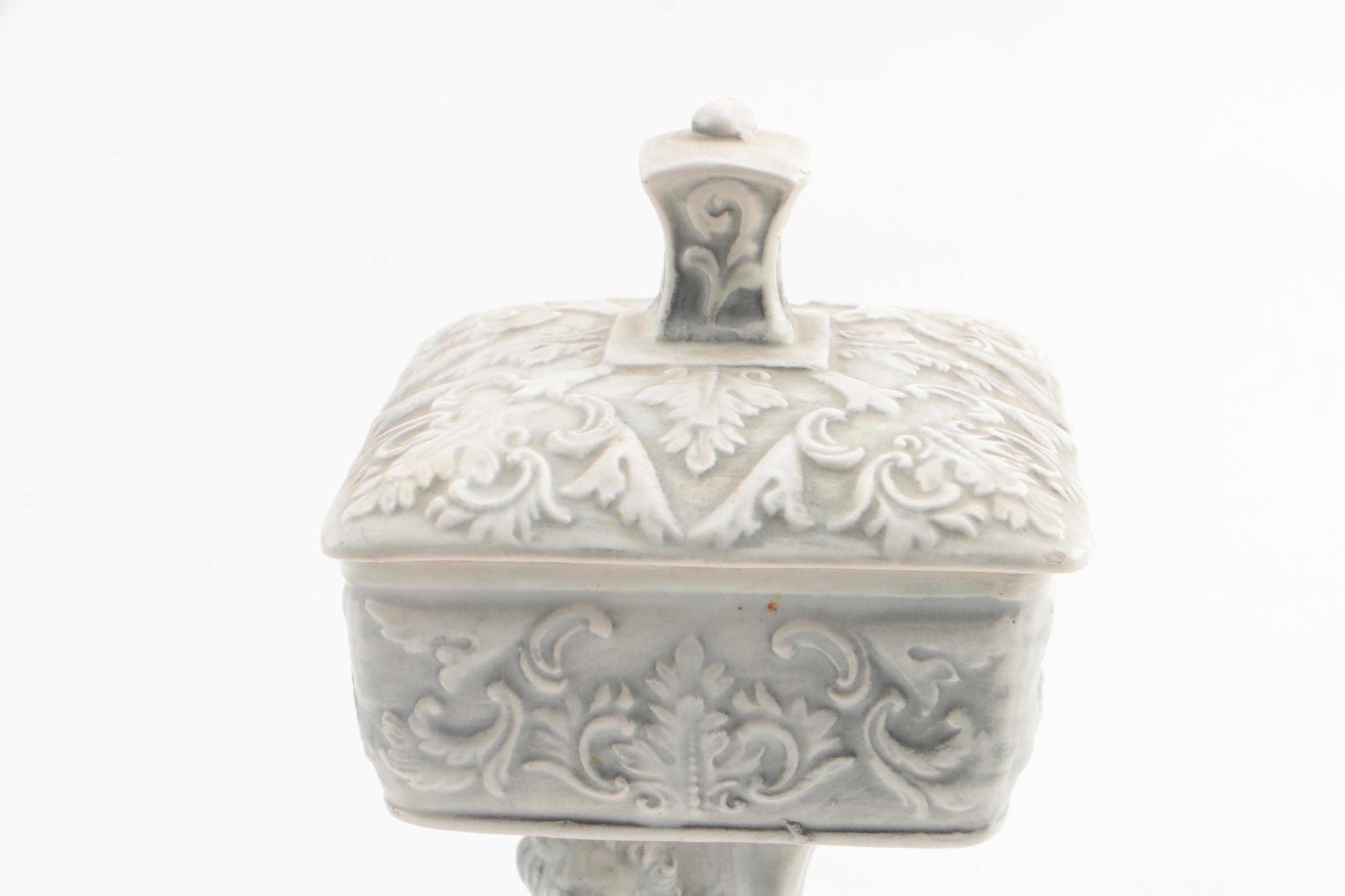 Vintage Rossini Ceramic Wedding Bowl with Figural Base