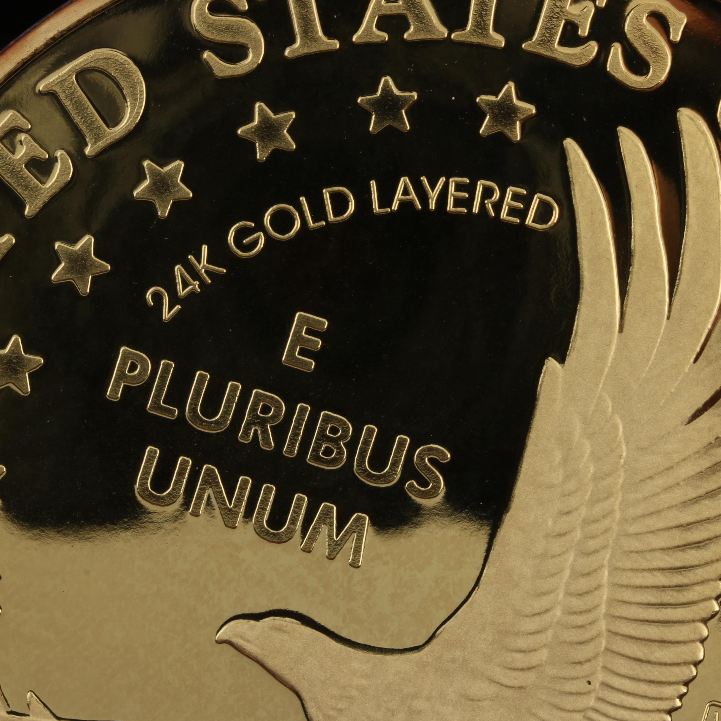 Large 2000 Sacagawea Quarter Pound Golden Proof Coin