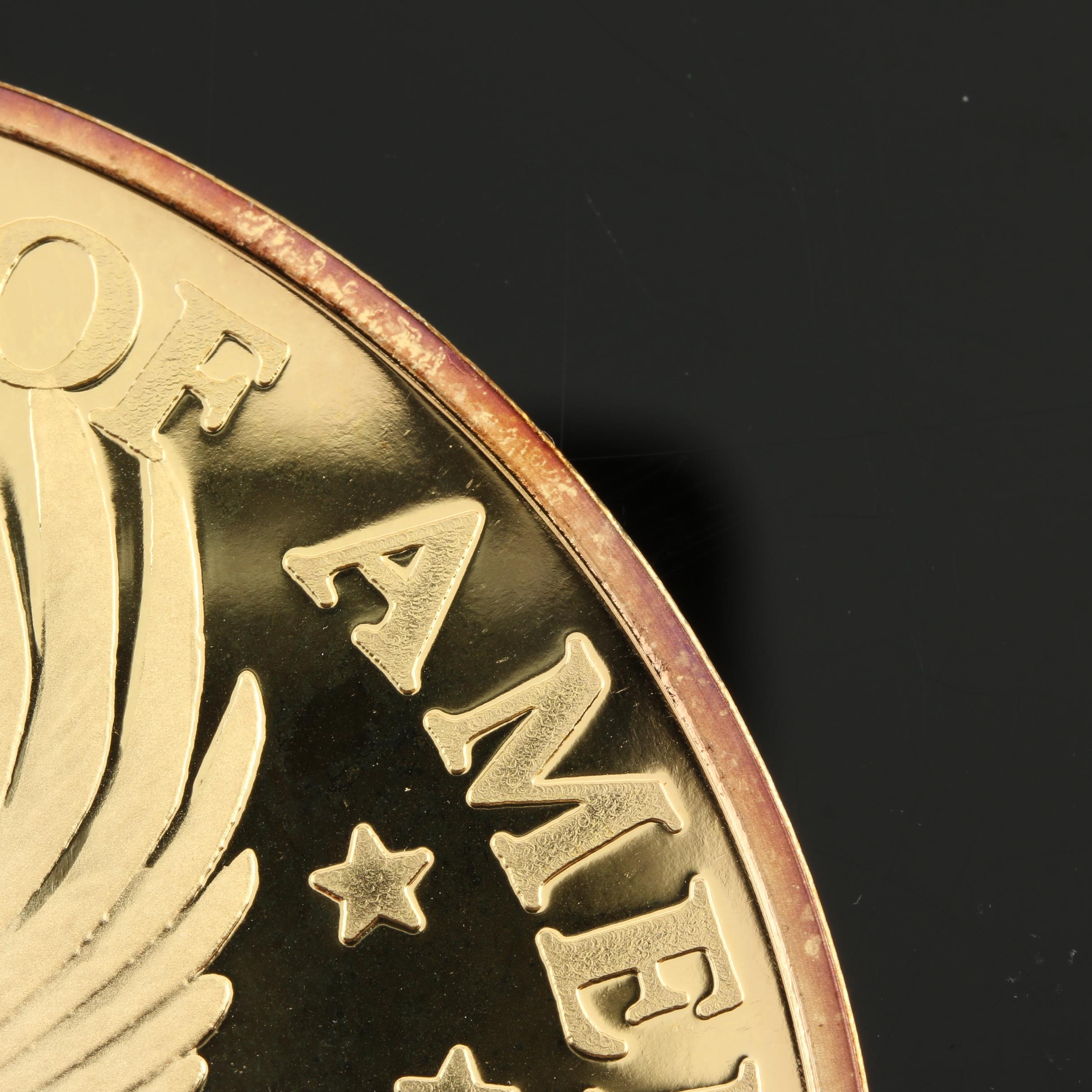 Large 2000 Sacagawea Quarter Pound Golden Proof Coin