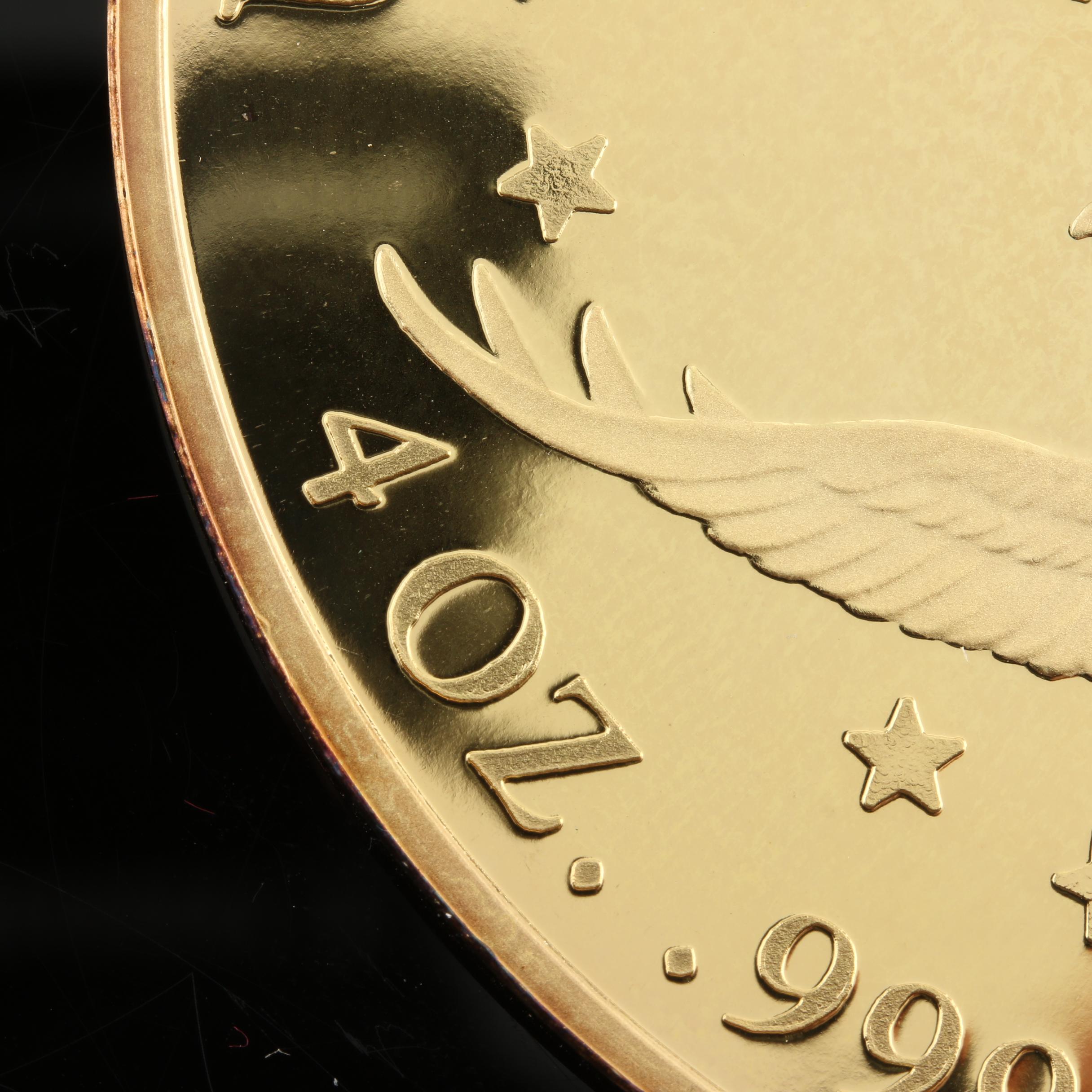 Large 2000 Sacagawea Quarter Pound Golden Proof Coin