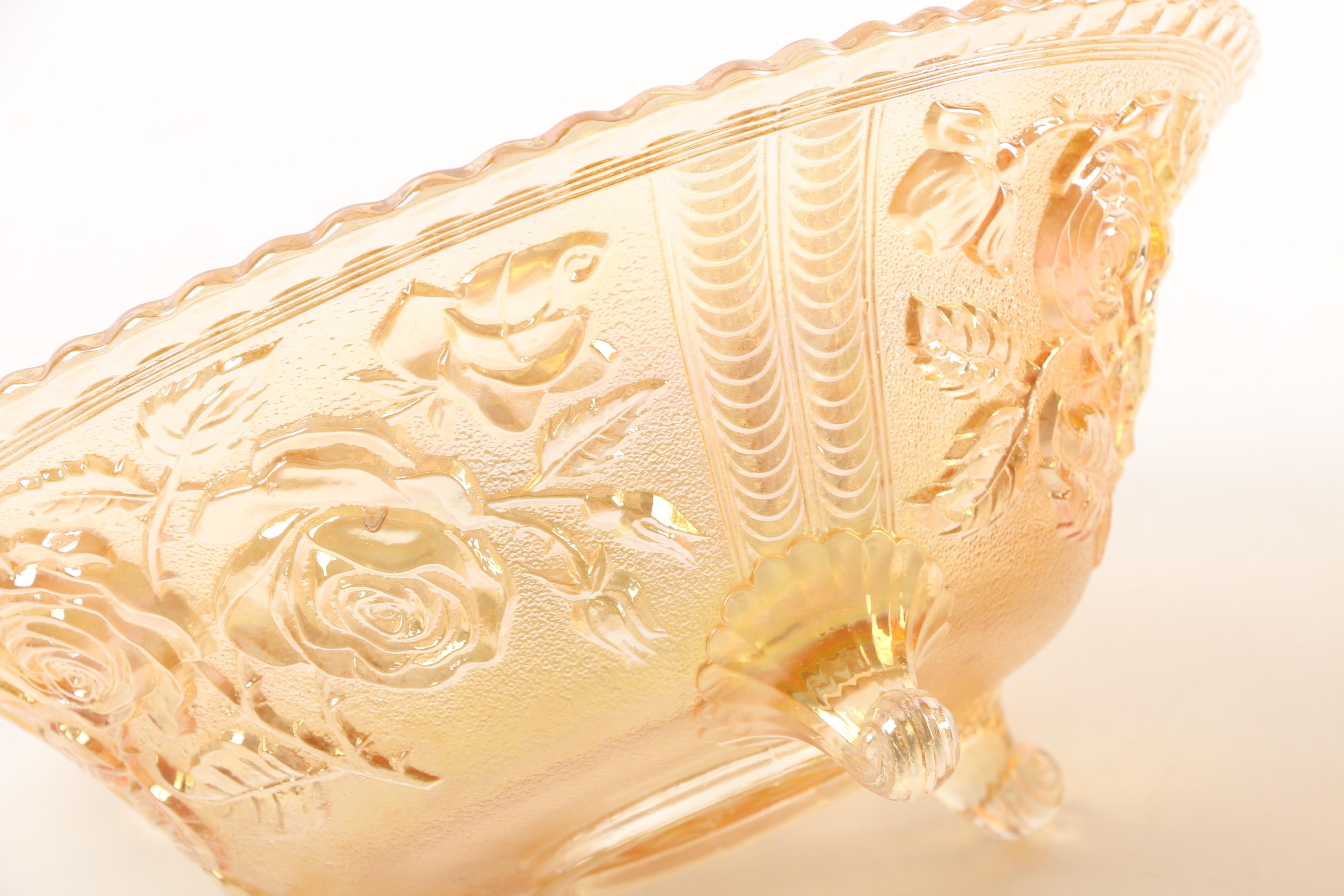 Marigold Carnival Glass Including Fenton "Apple Tree" Pitcher