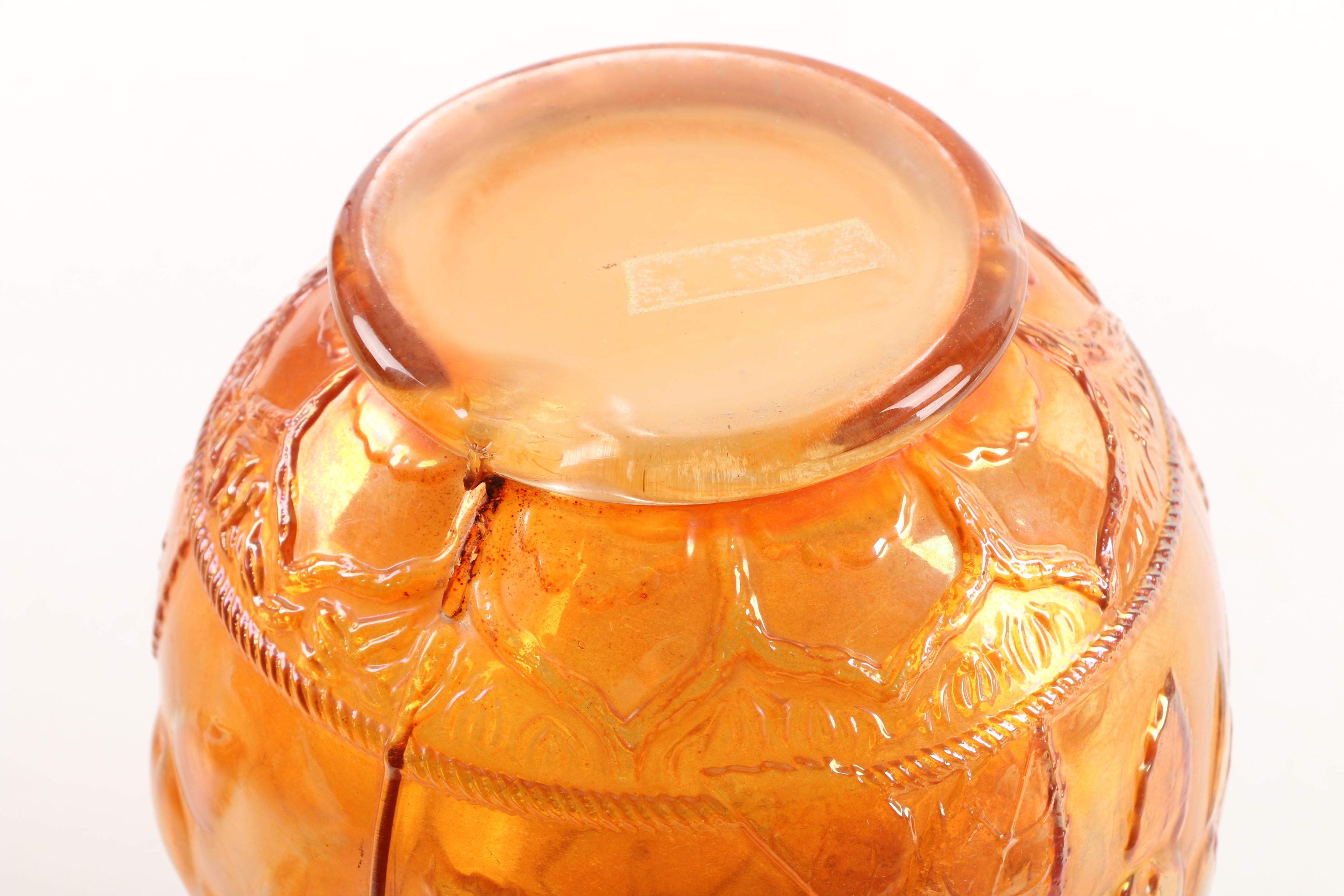 Marigold Carnival Glass Including Fenton "Apple Tree" Pitcher