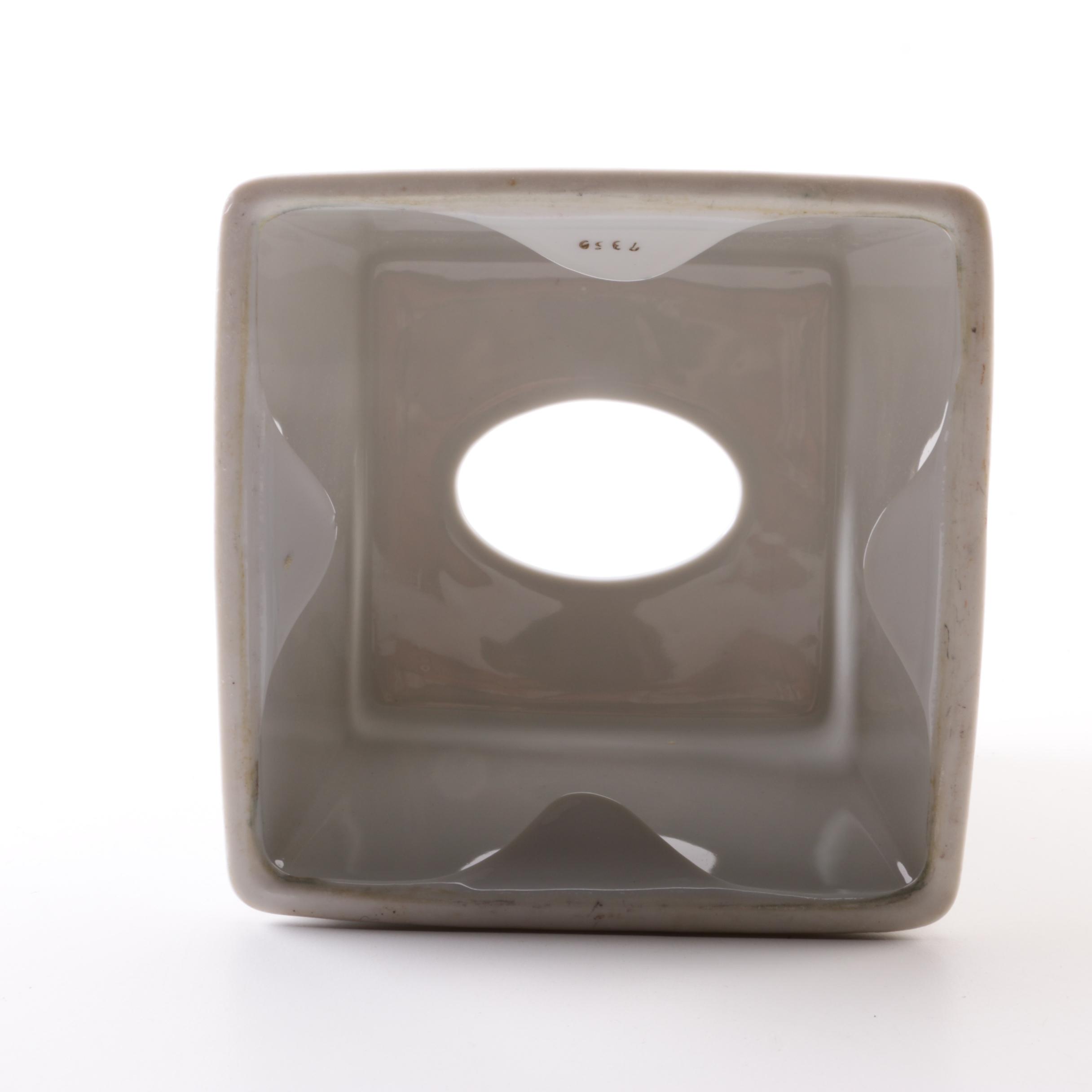 Bright Floral Ceramic Tissue Box Cover