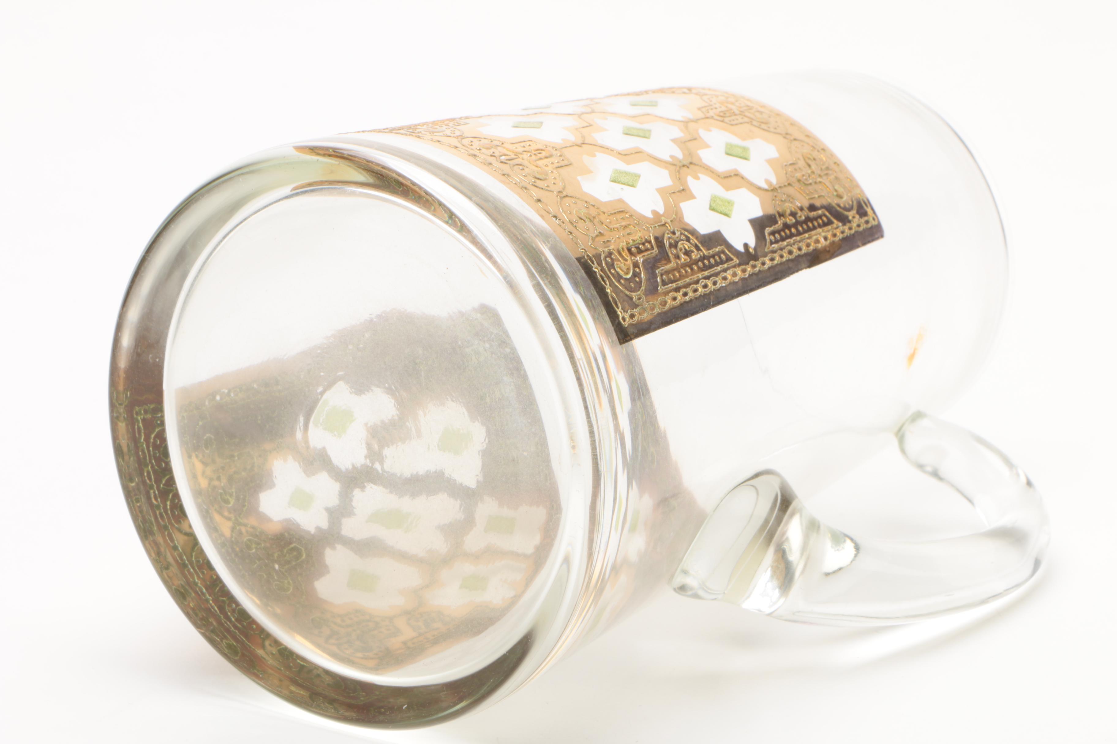 Mid Century Culver "Valencia" Glass Pitcher