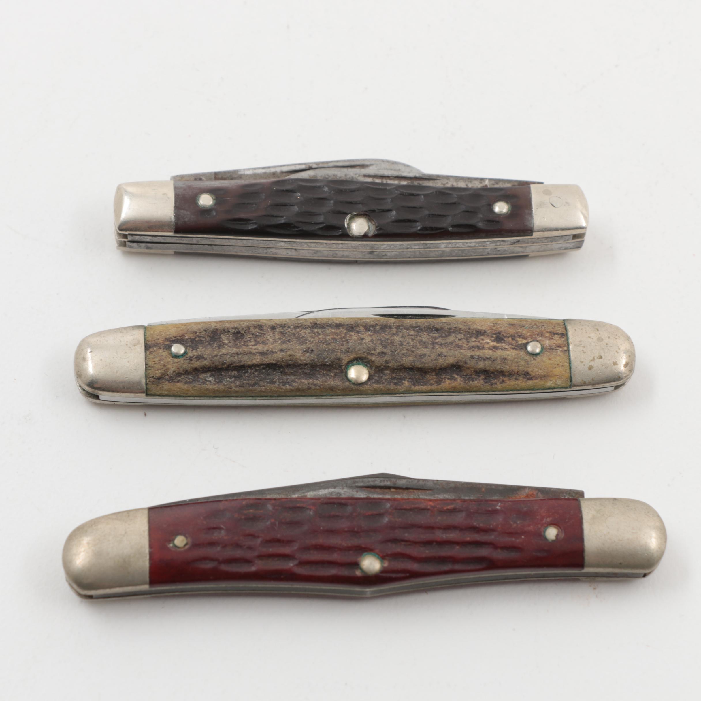 Three Vintage Case XX Pocket Knives