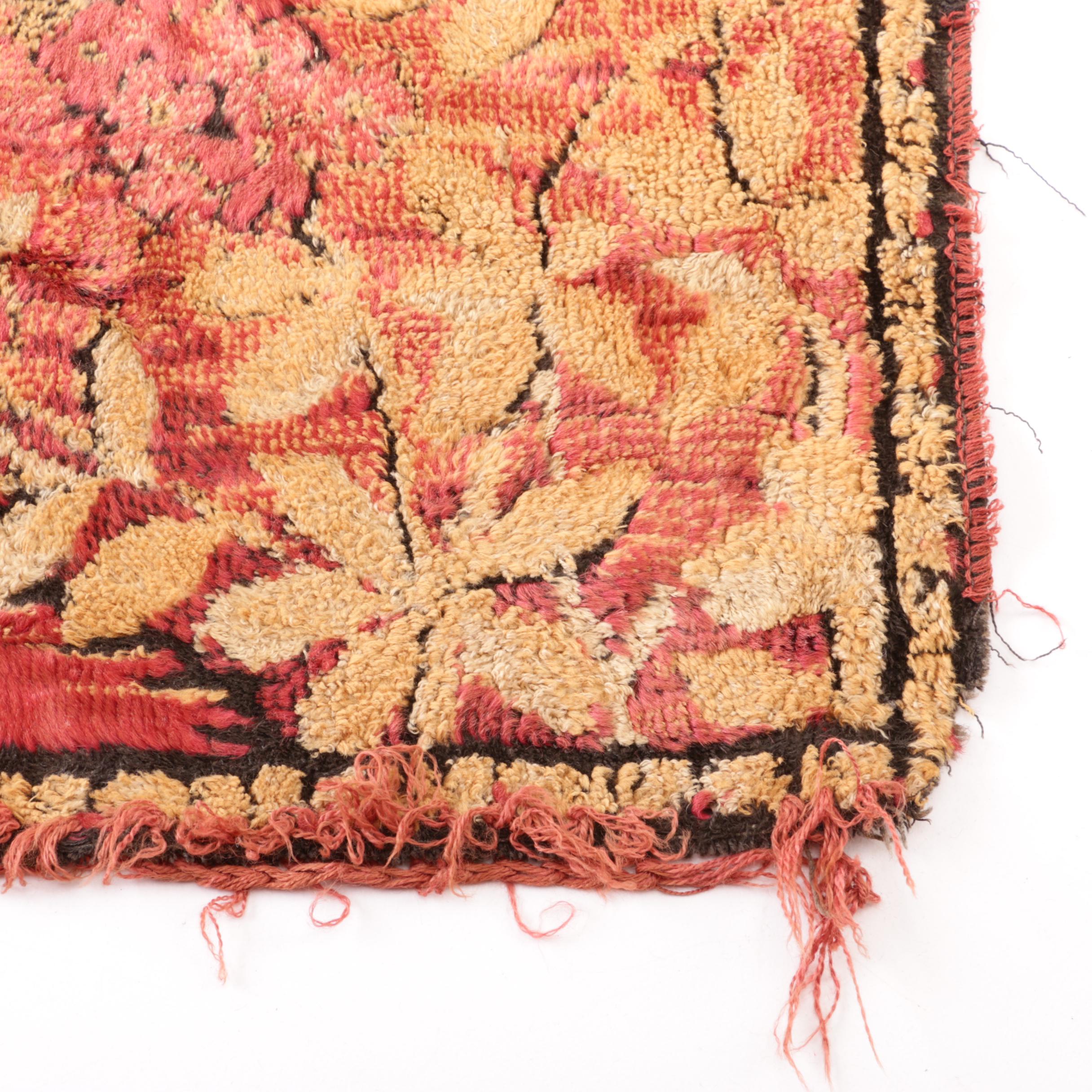 Vintage Machine Made Pictorial Tapestry