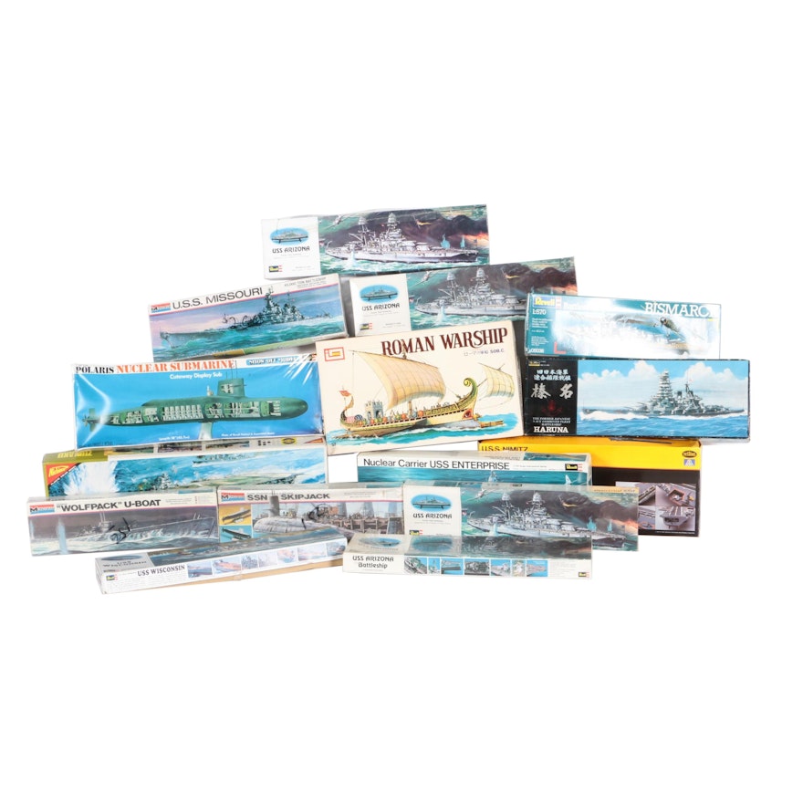 Military Battleship Model Kits Including Monogram