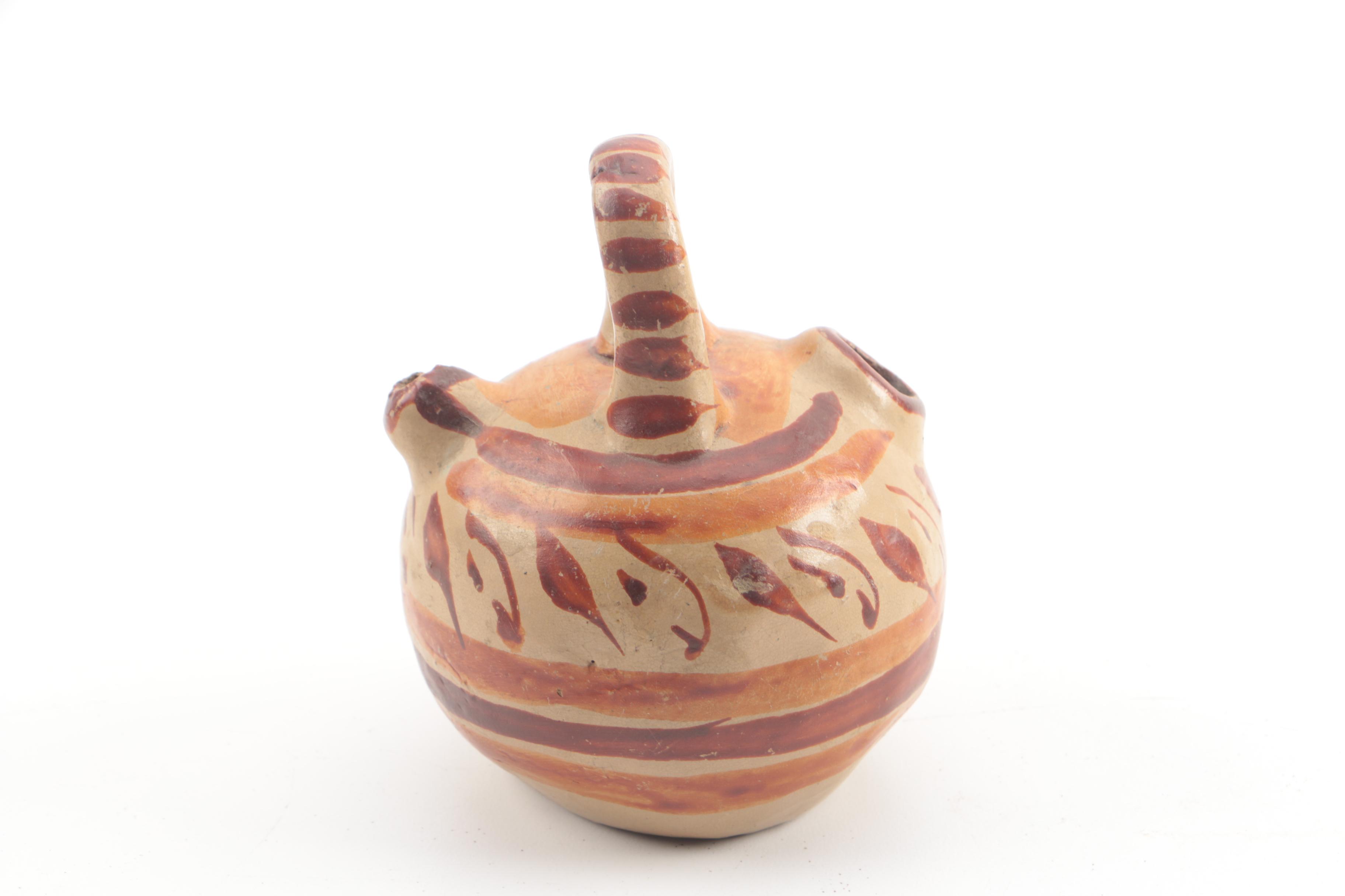 Vintage B Welsh Pacific Stoneware Vase and Mexican Jug