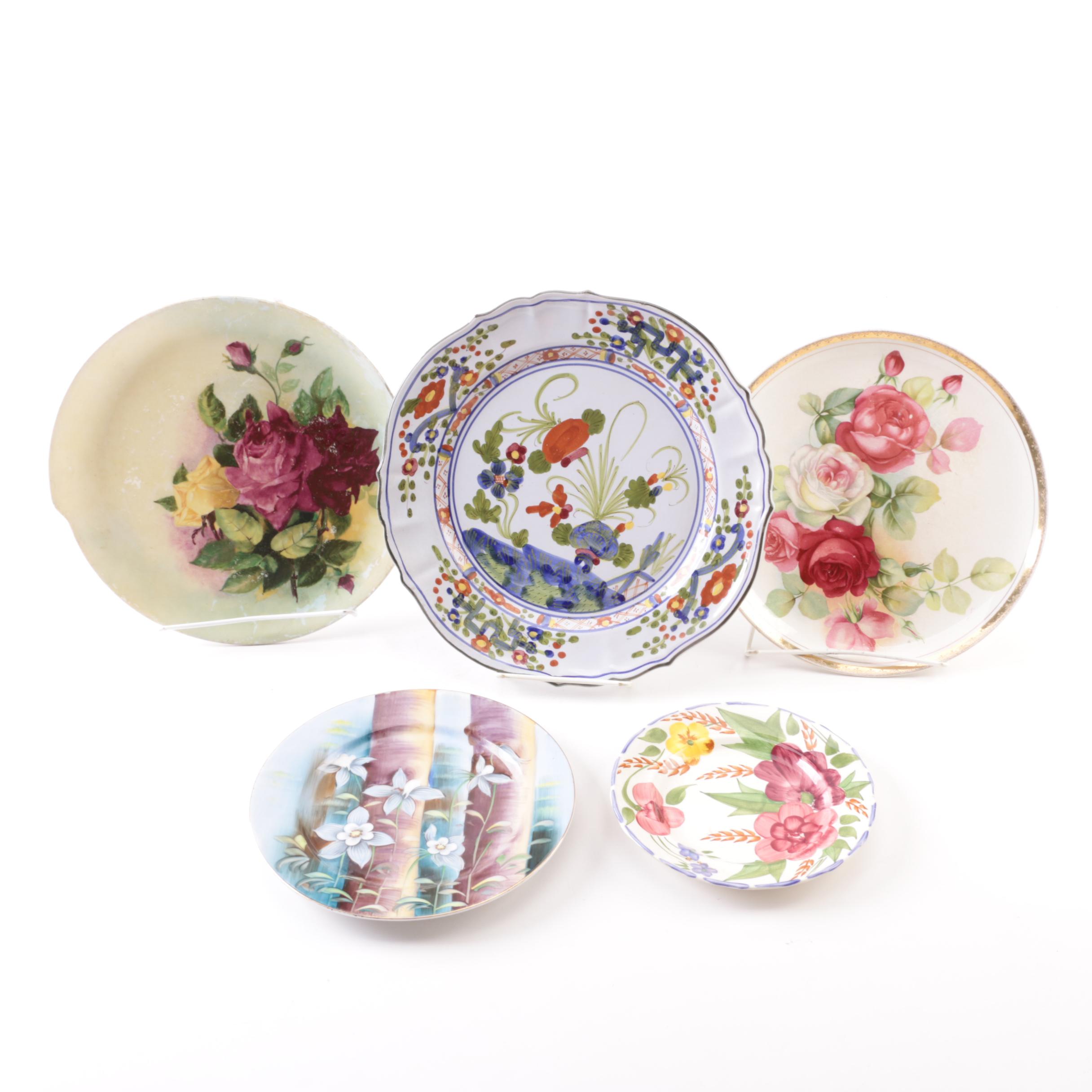 Decorative Plates Including Italian Faience in the Style of Doccia