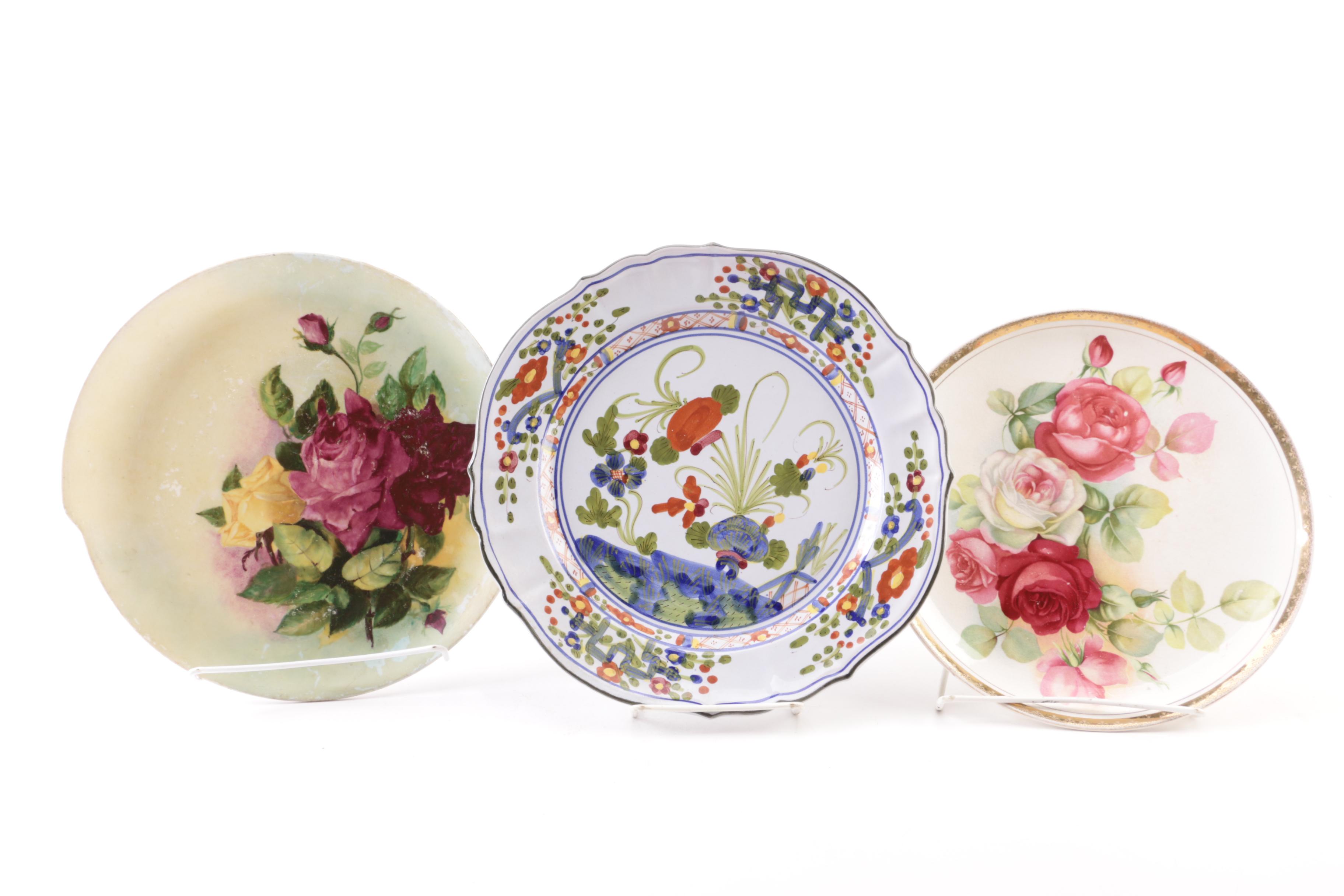 Decorative Plates Including Italian Faience in the Style of Doccia