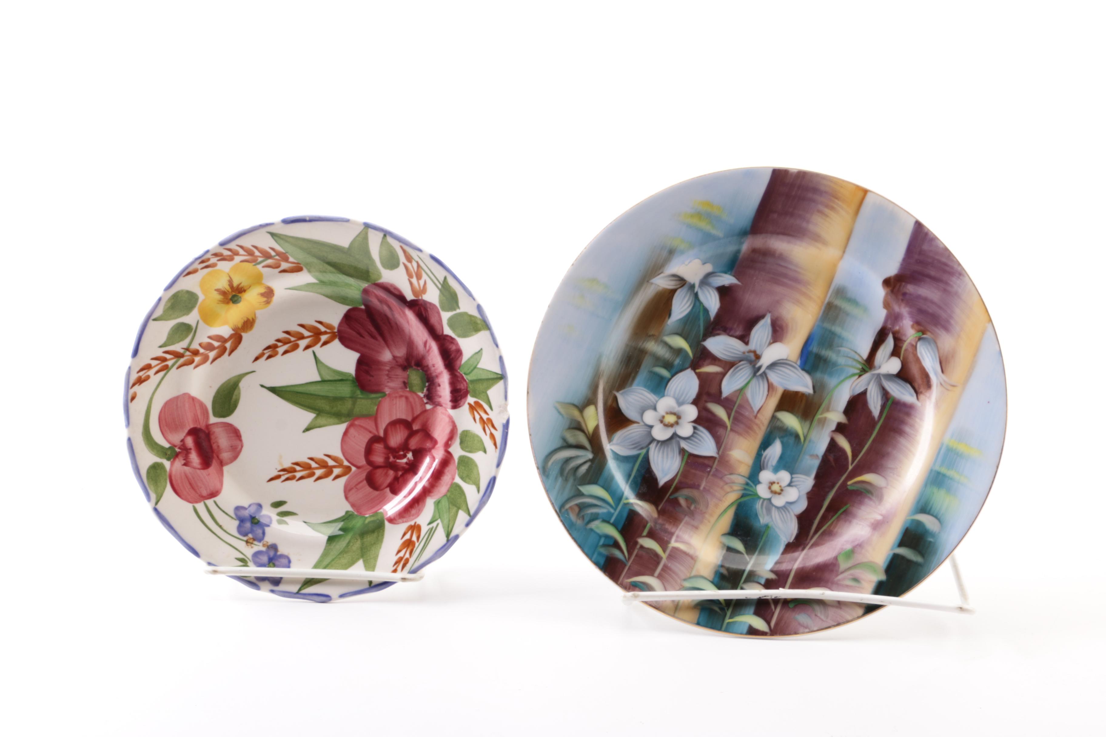 Decorative Plates Including Italian Faience in the Style of Doccia