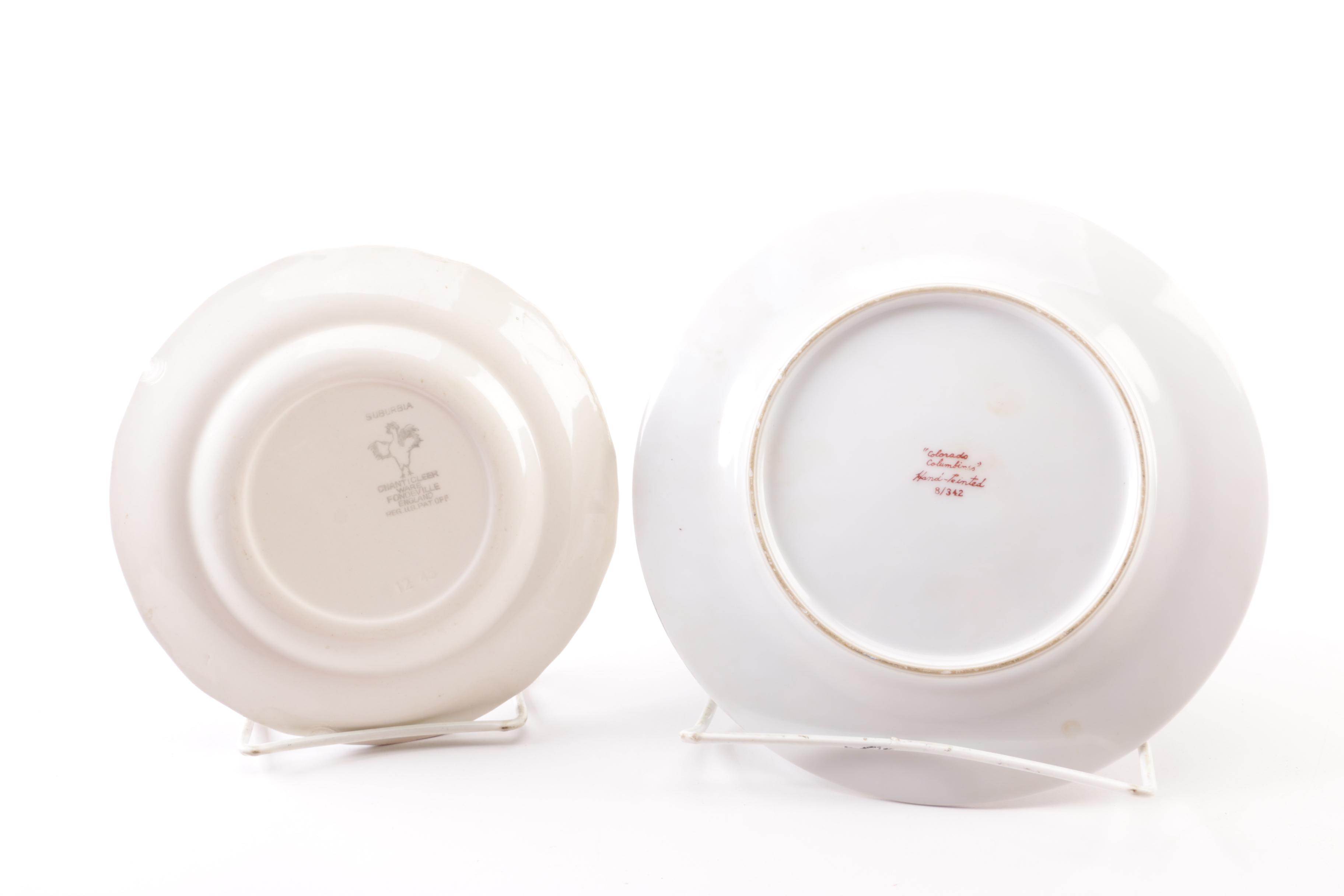 Decorative Plates Including Italian Faience in the Style of Doccia