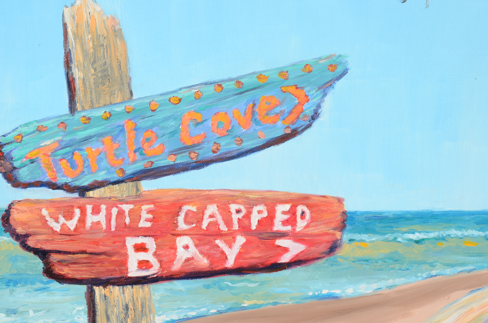 Caleb Thomas Oil Painting on Canvas "Beach Day"