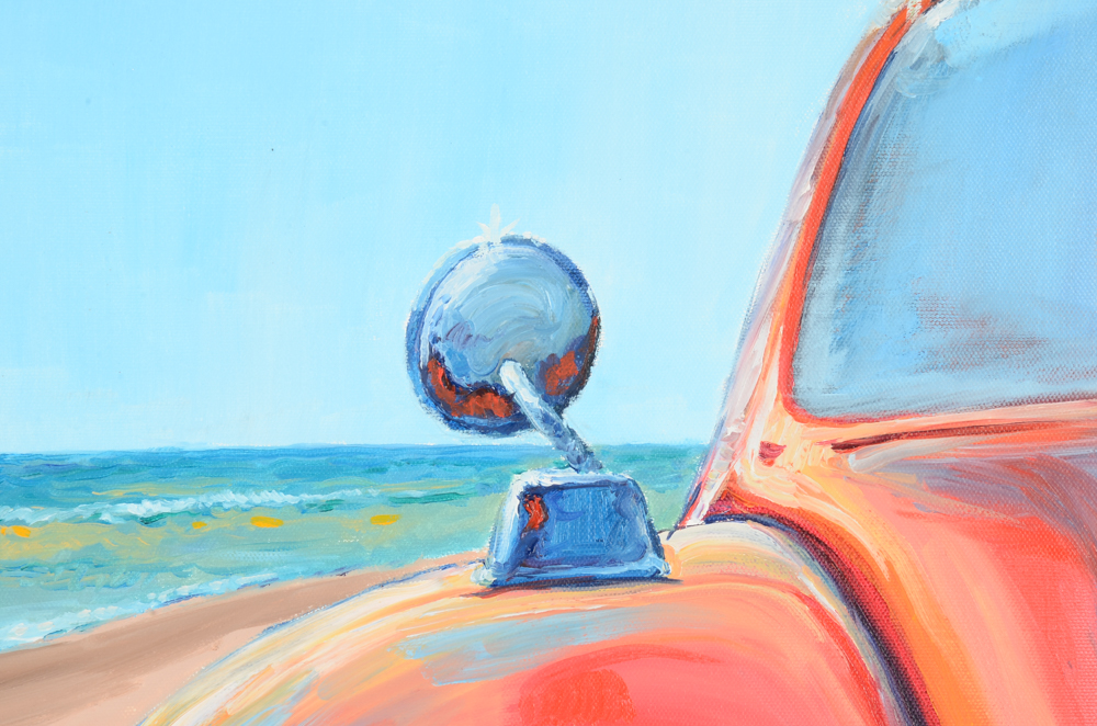 Caleb Thomas Oil Painting on Canvas "Beach Day"