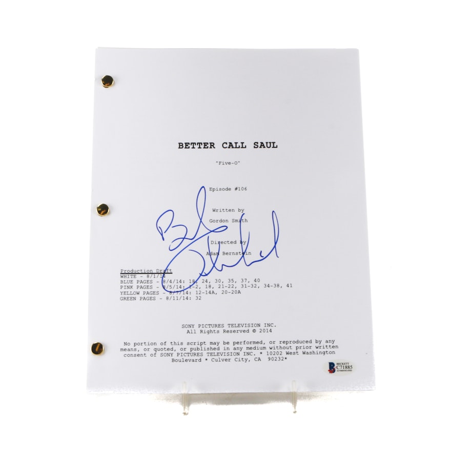 "Better Call Saul" Signed Script  COA