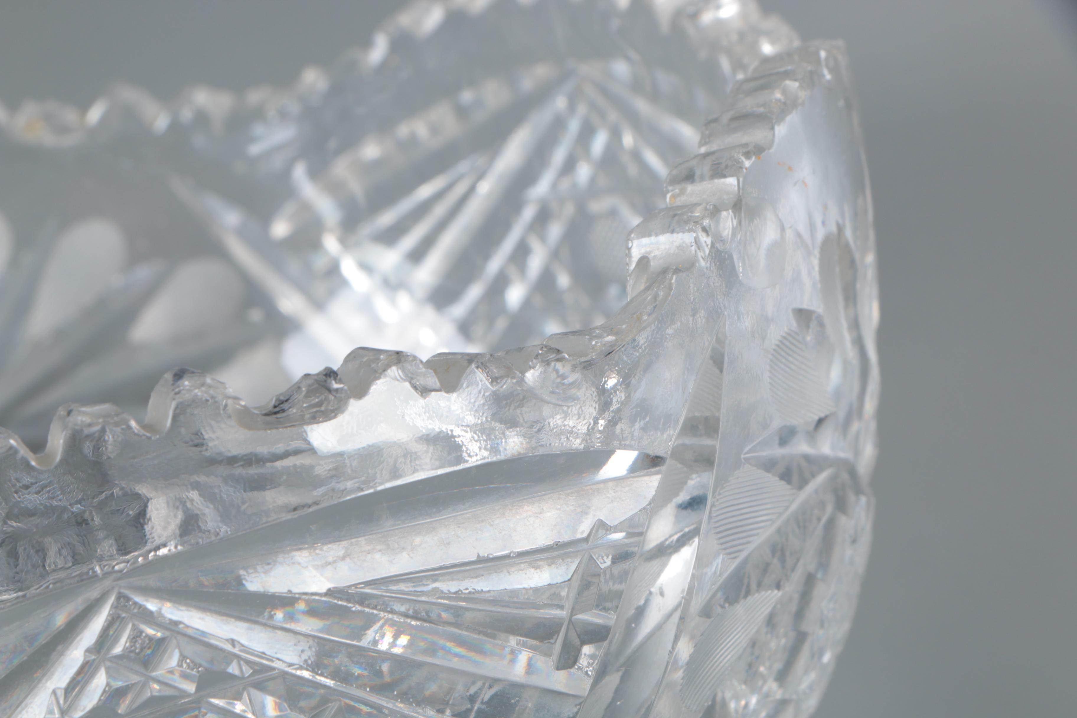 American Brilliant Period Cut Glass Bowls and Flower Vase