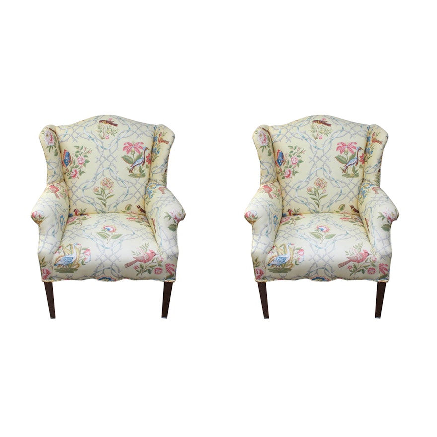 Pair of Wing Back Chairs