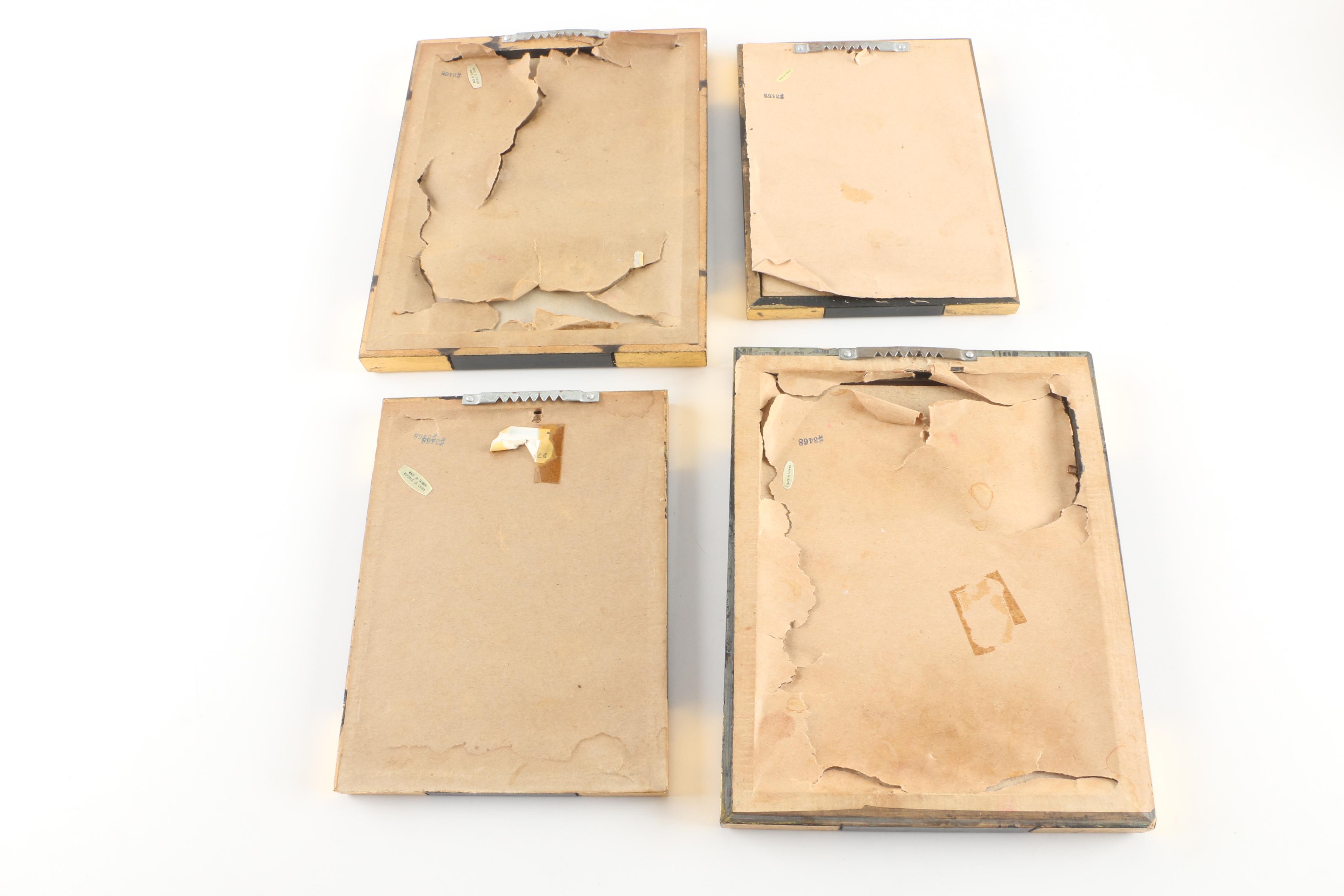 Syracuse Ornamental Co. Giltwood Wall Brackets with Accent Mirrors