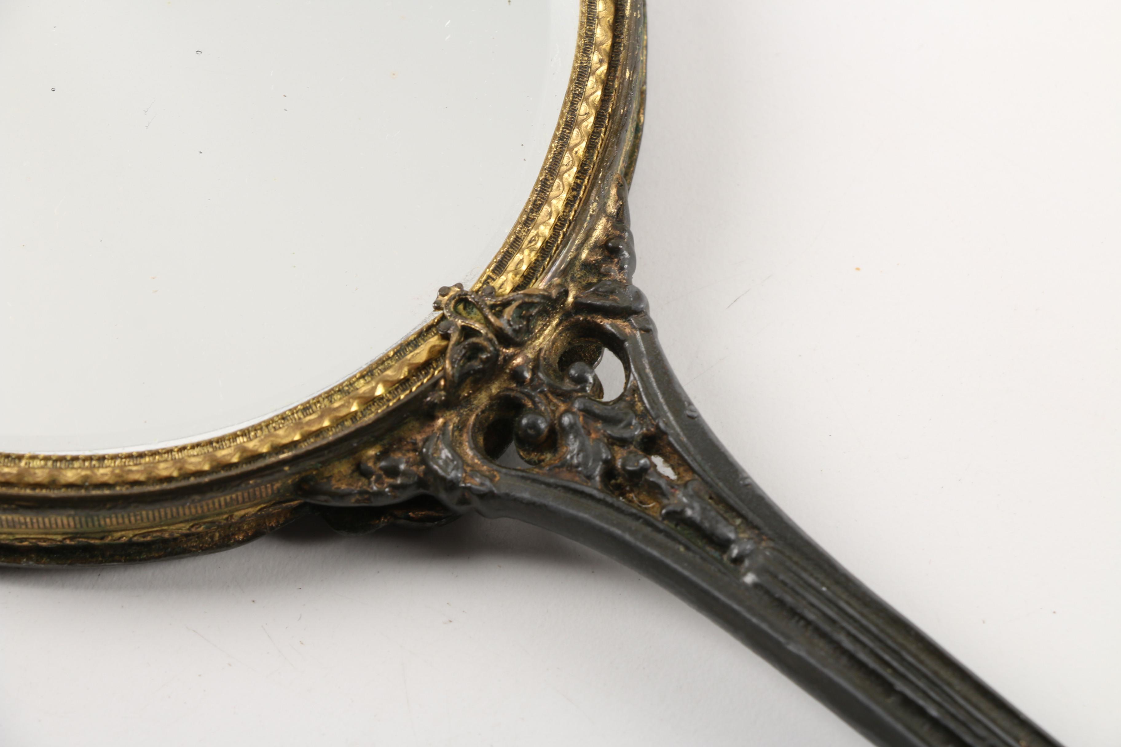 Vintage Vanity Decor Featuring Sam Fink Lipstick Holders and Sterling Jar Caps