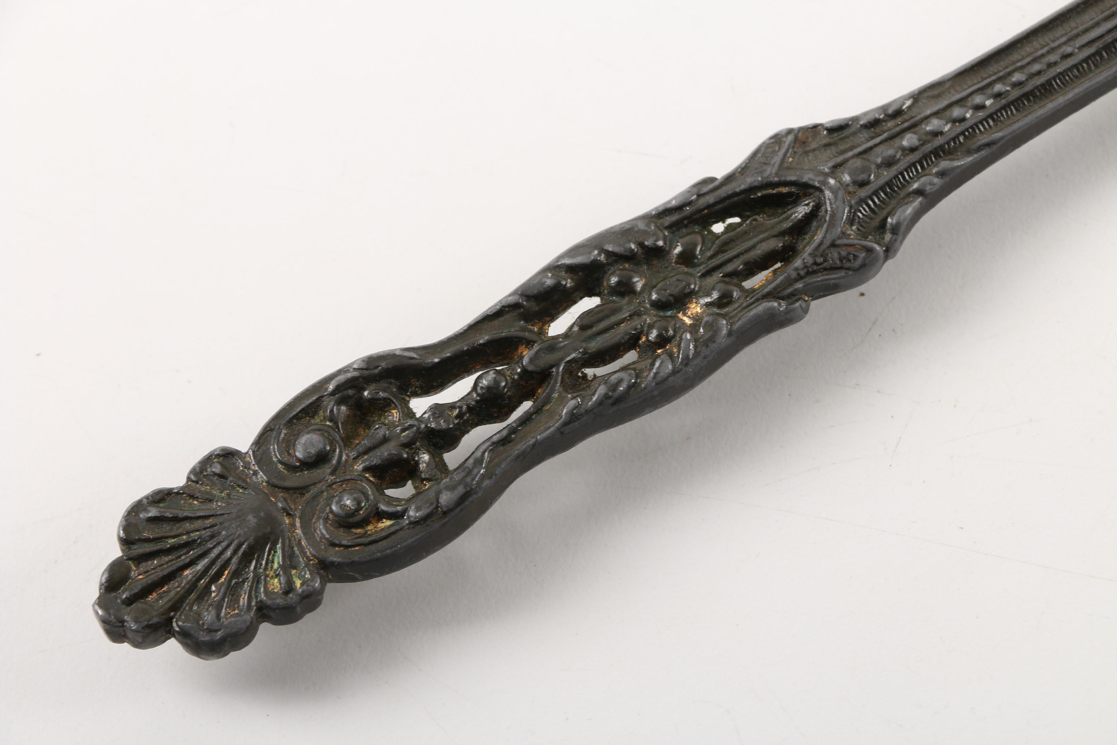 Vintage Vanity Decor Featuring Sam Fink Lipstick Holders and Sterling Jar Caps