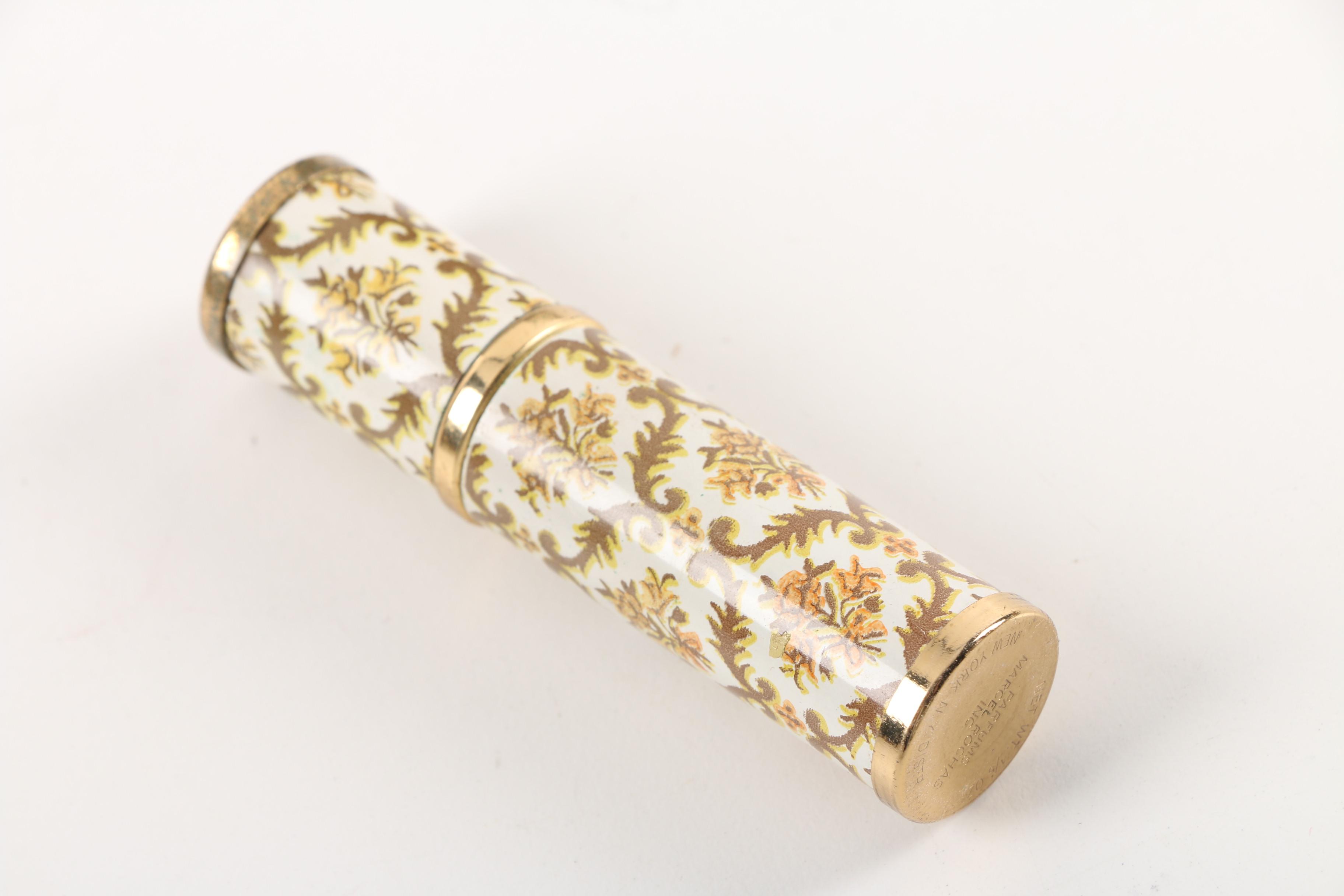 Vintage Vanity Decor Featuring Sam Fink Lipstick Holders and Sterling Jar Caps