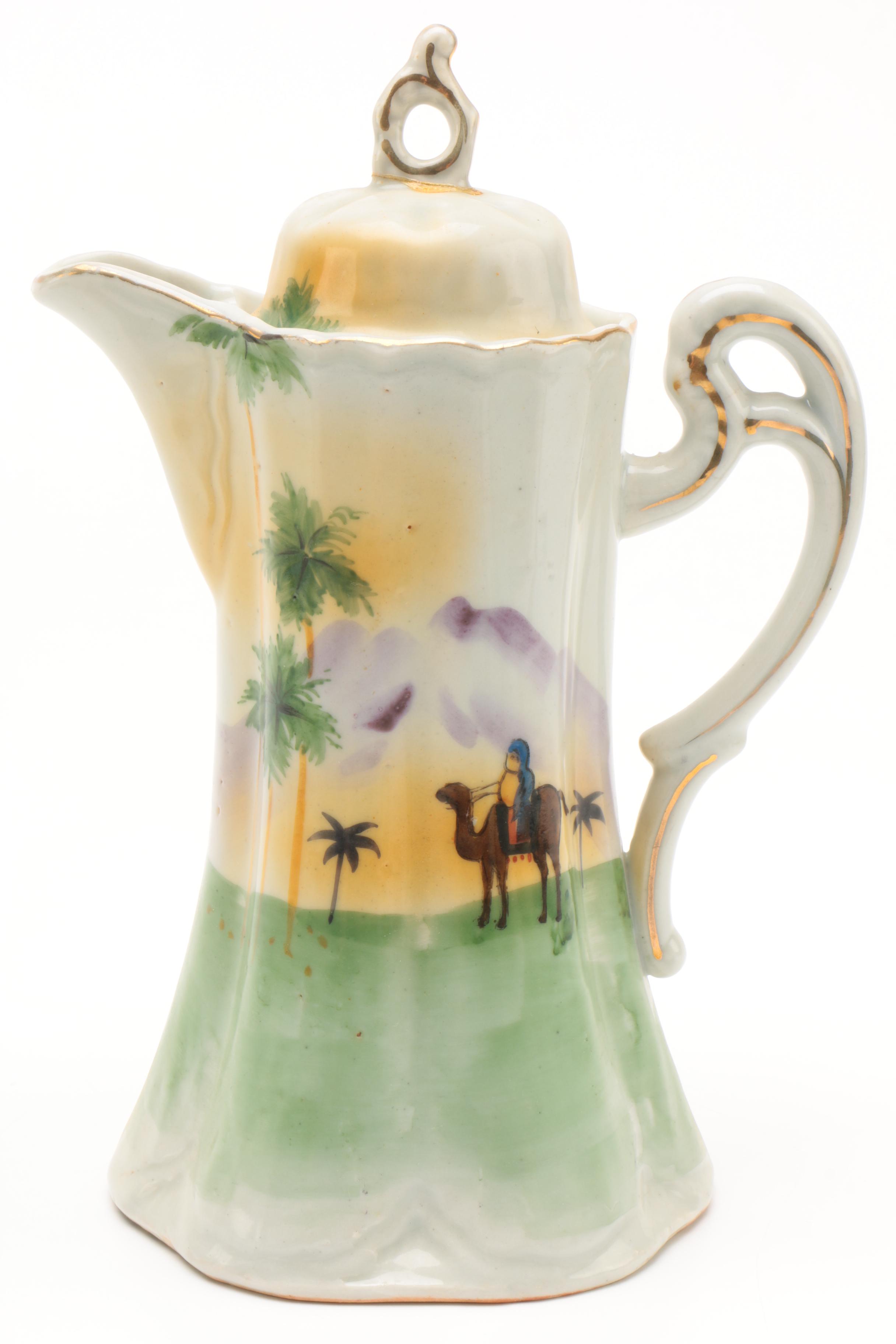 Japanese Hand-Painted Porcelain Chocolate Service