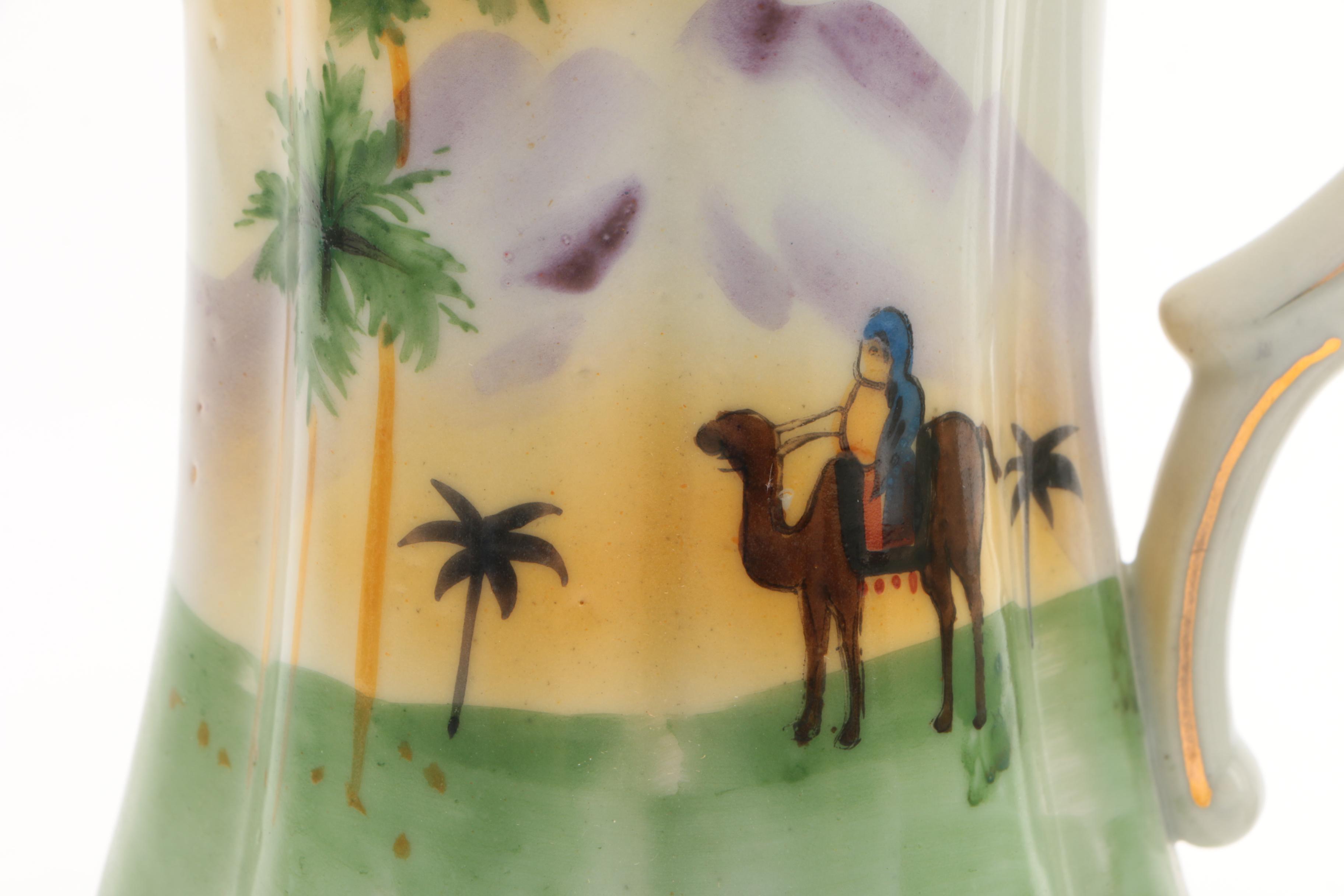 Japanese Hand-Painted Porcelain Chocolate Service