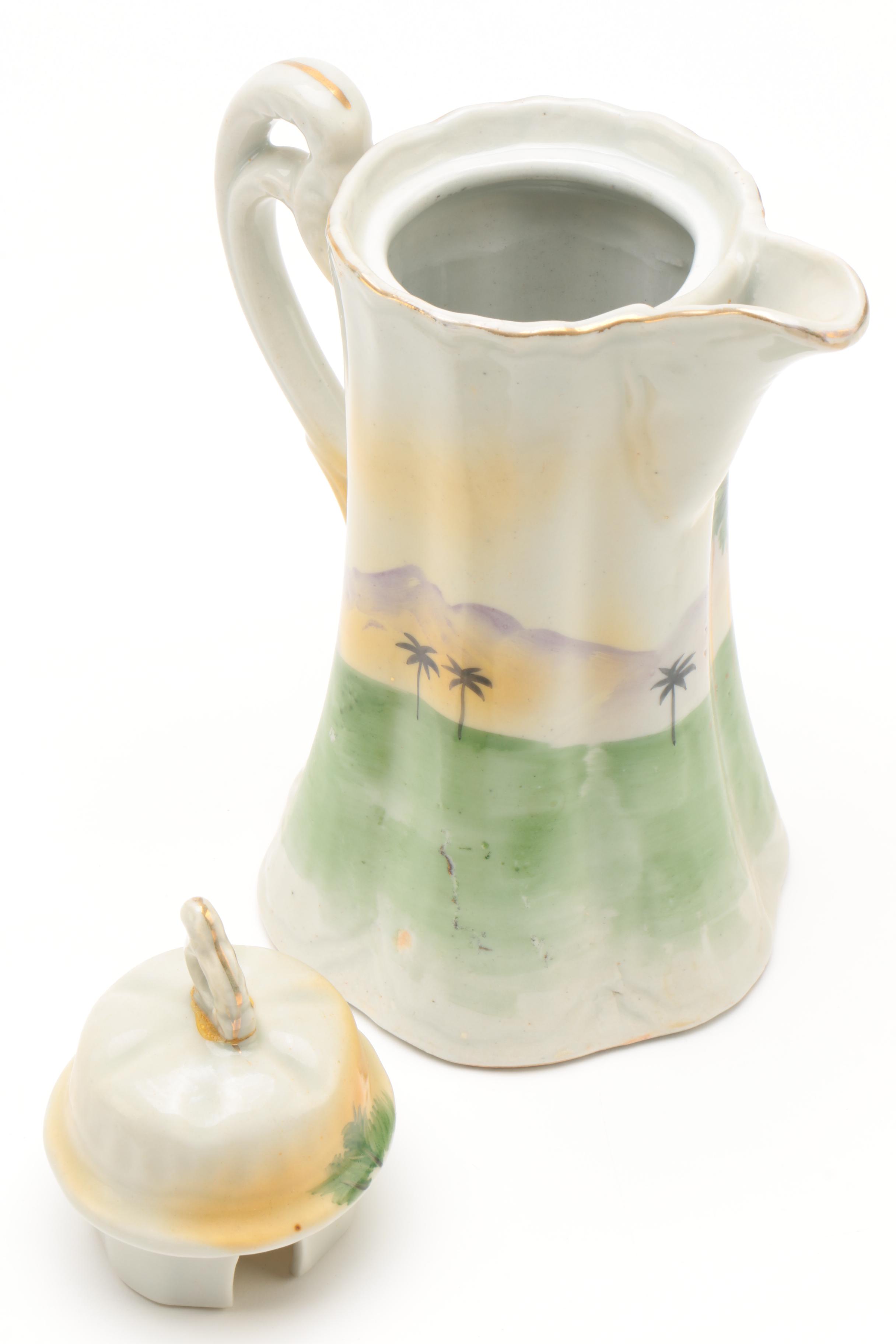 Japanese Hand-Painted Porcelain Chocolate Service