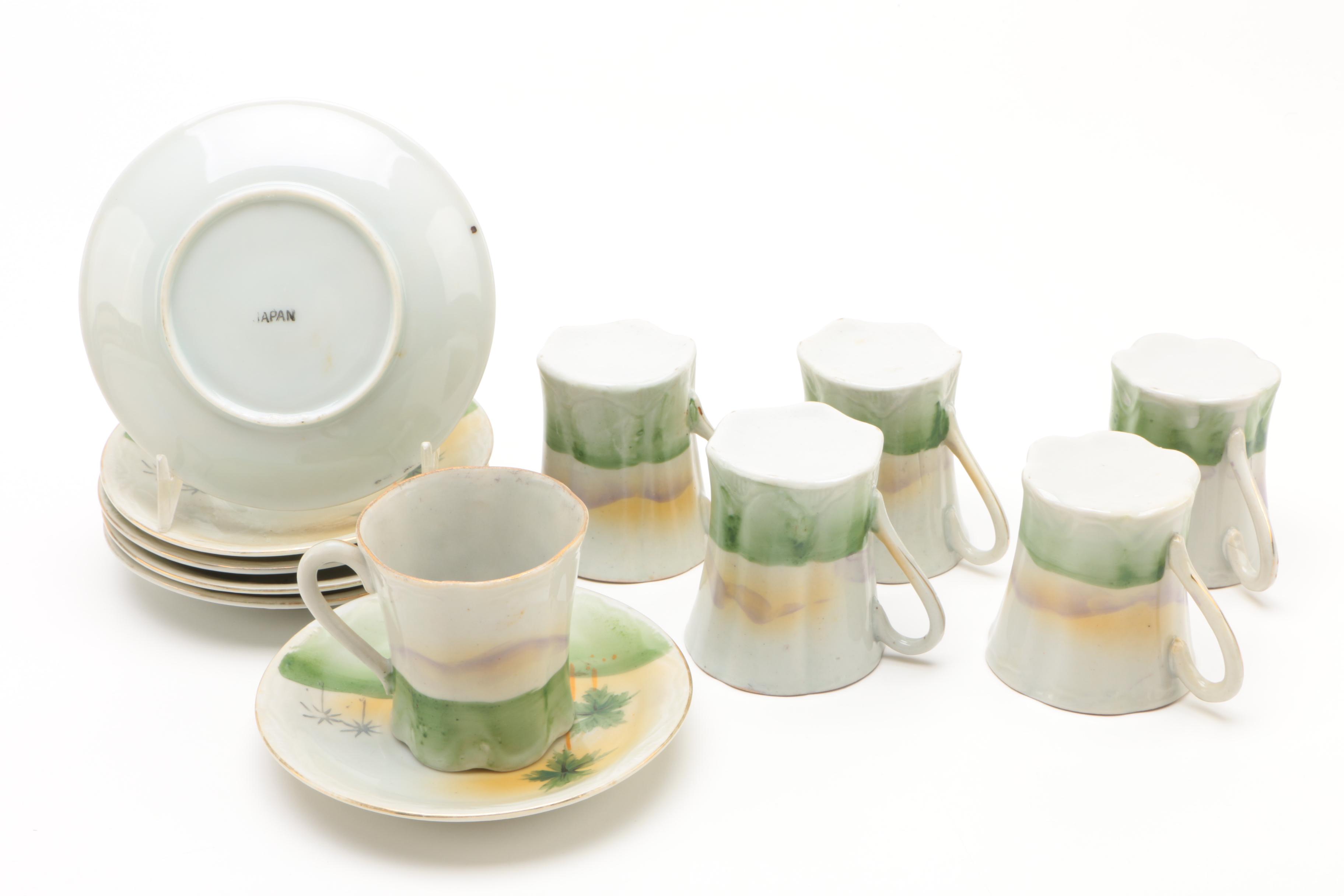 Japanese Hand-Painted Porcelain Chocolate Service