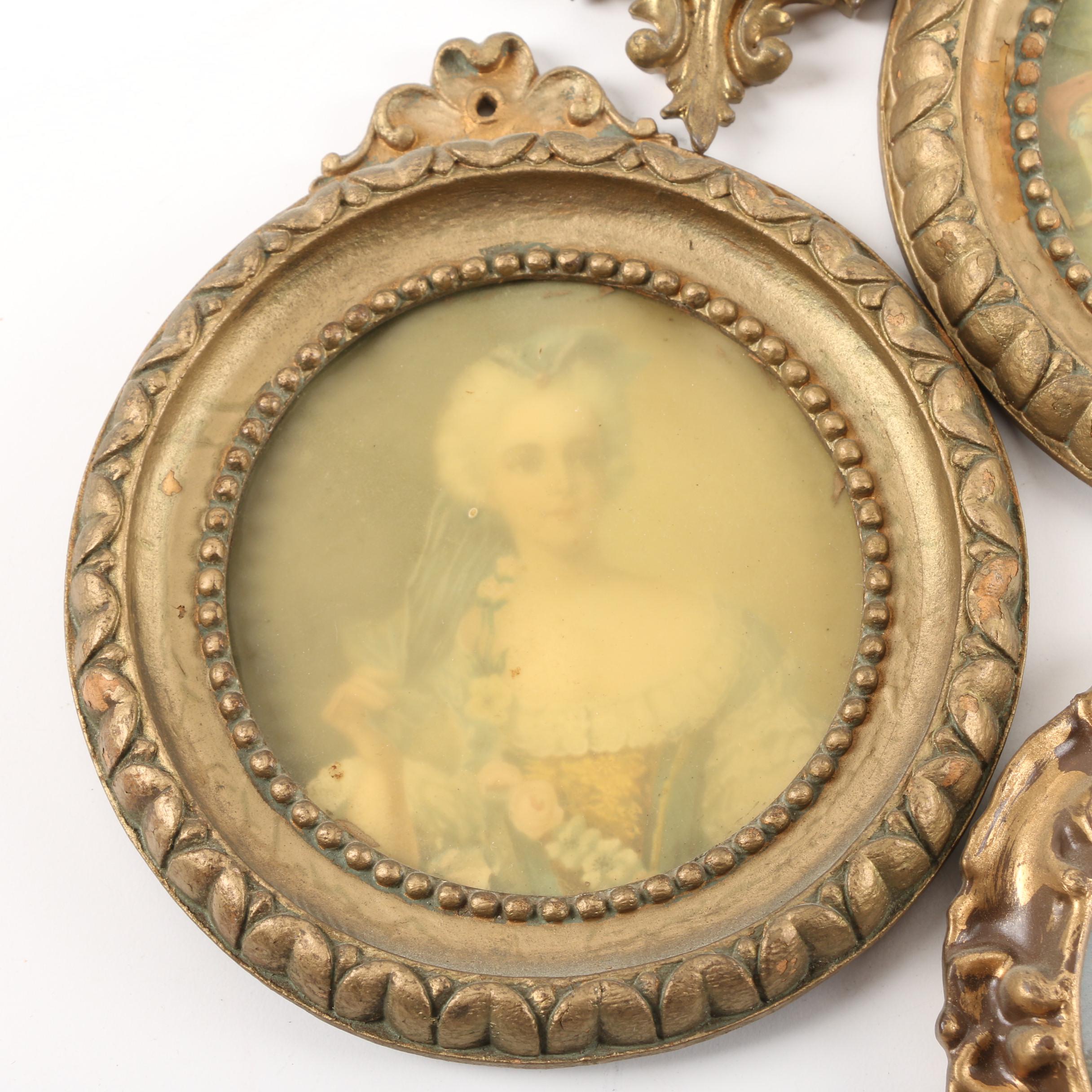 Vintage Reproduction Prints in Plastic and Wood Frames