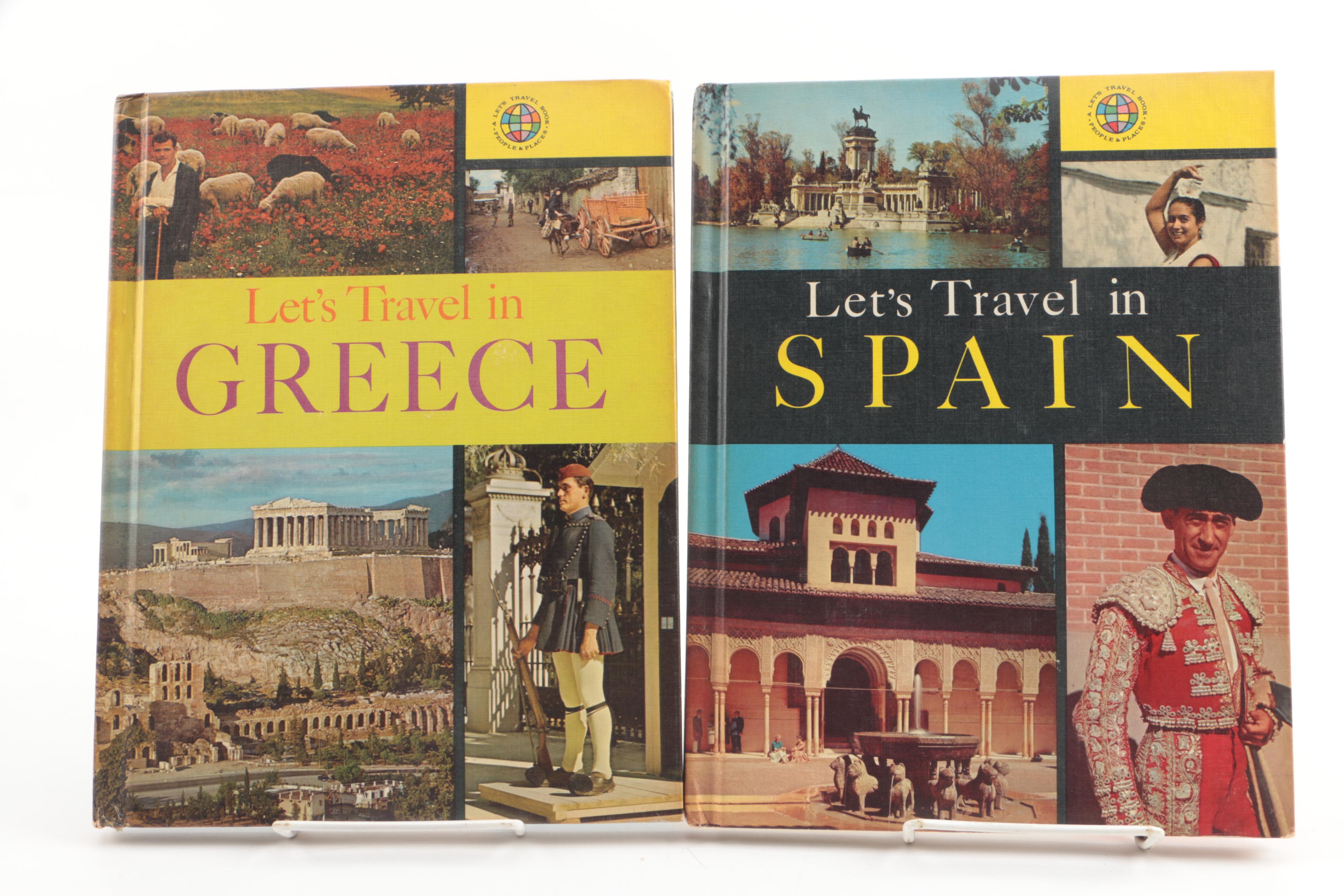 Vintage Travel Books Including "Let's Travel"