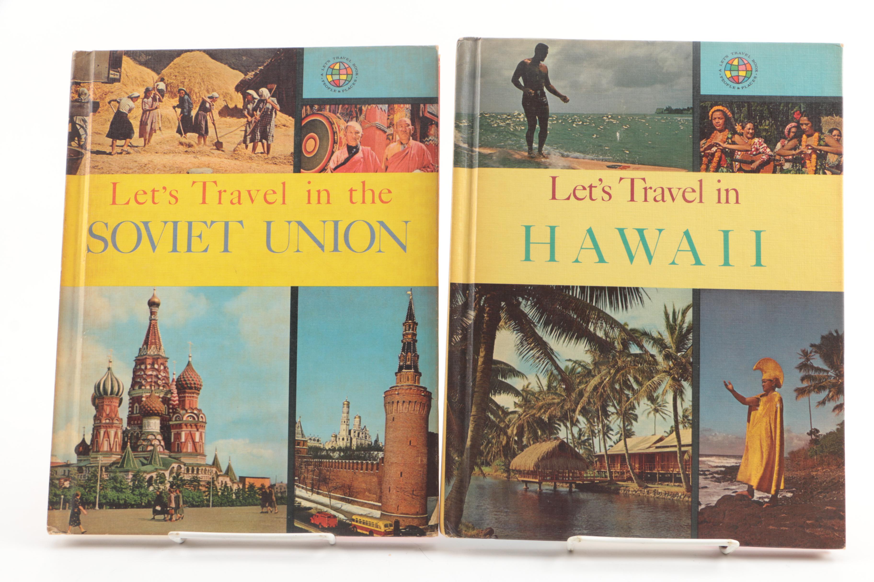 Vintage Travel Books Including "Let's Travel"